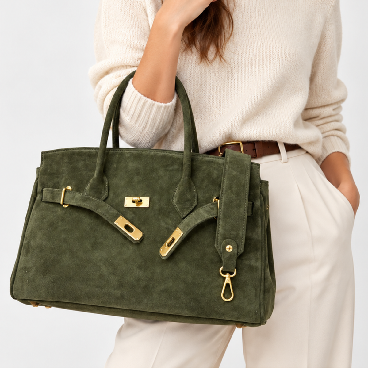 The Sienna Suede Satchel