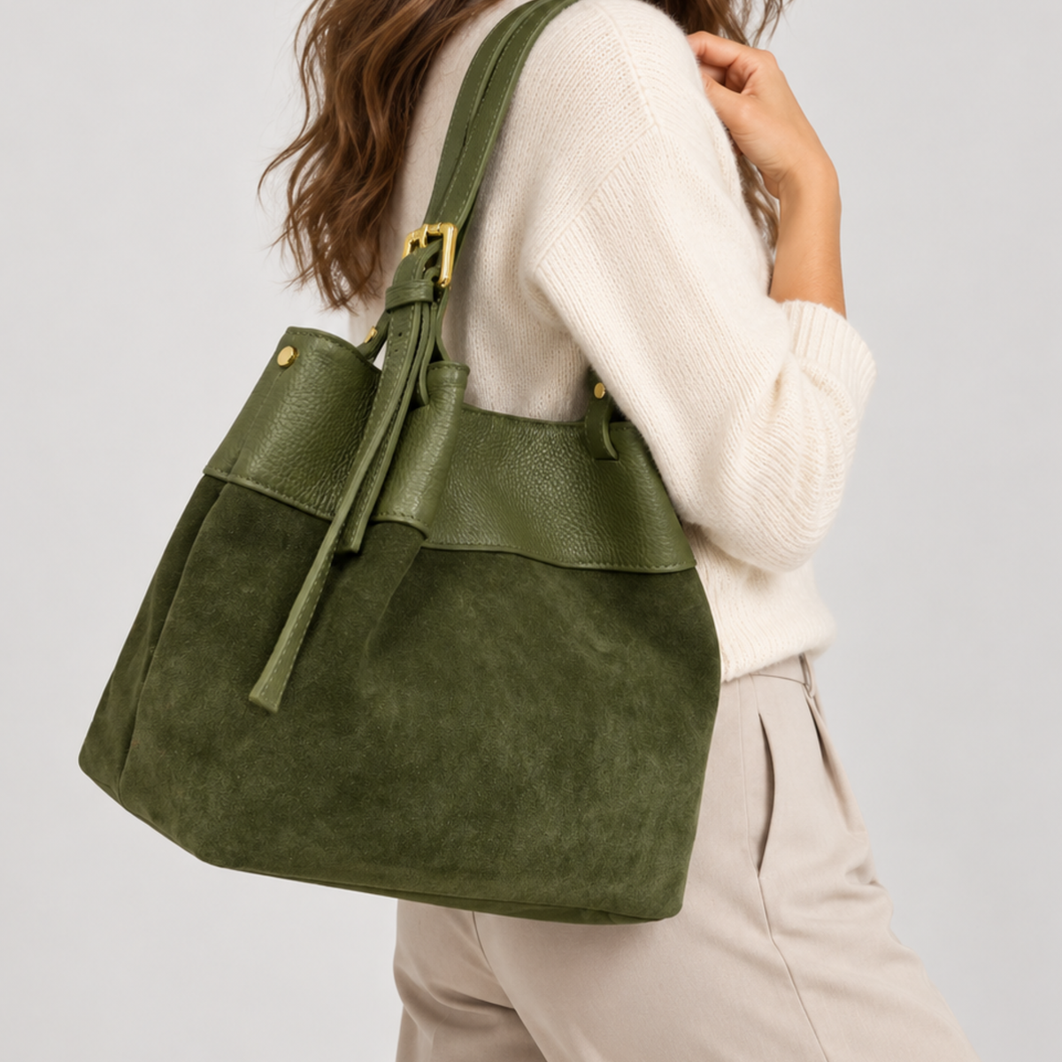 The Alessia Suede Tote