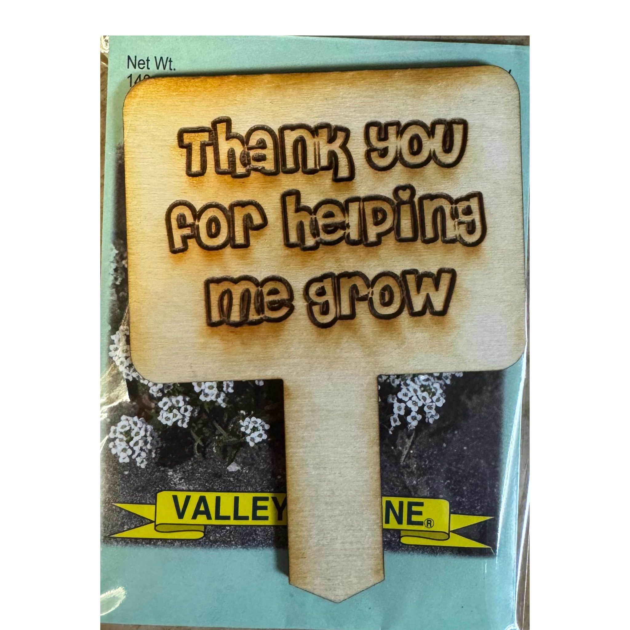 mothers day plant wood stakes with seeds