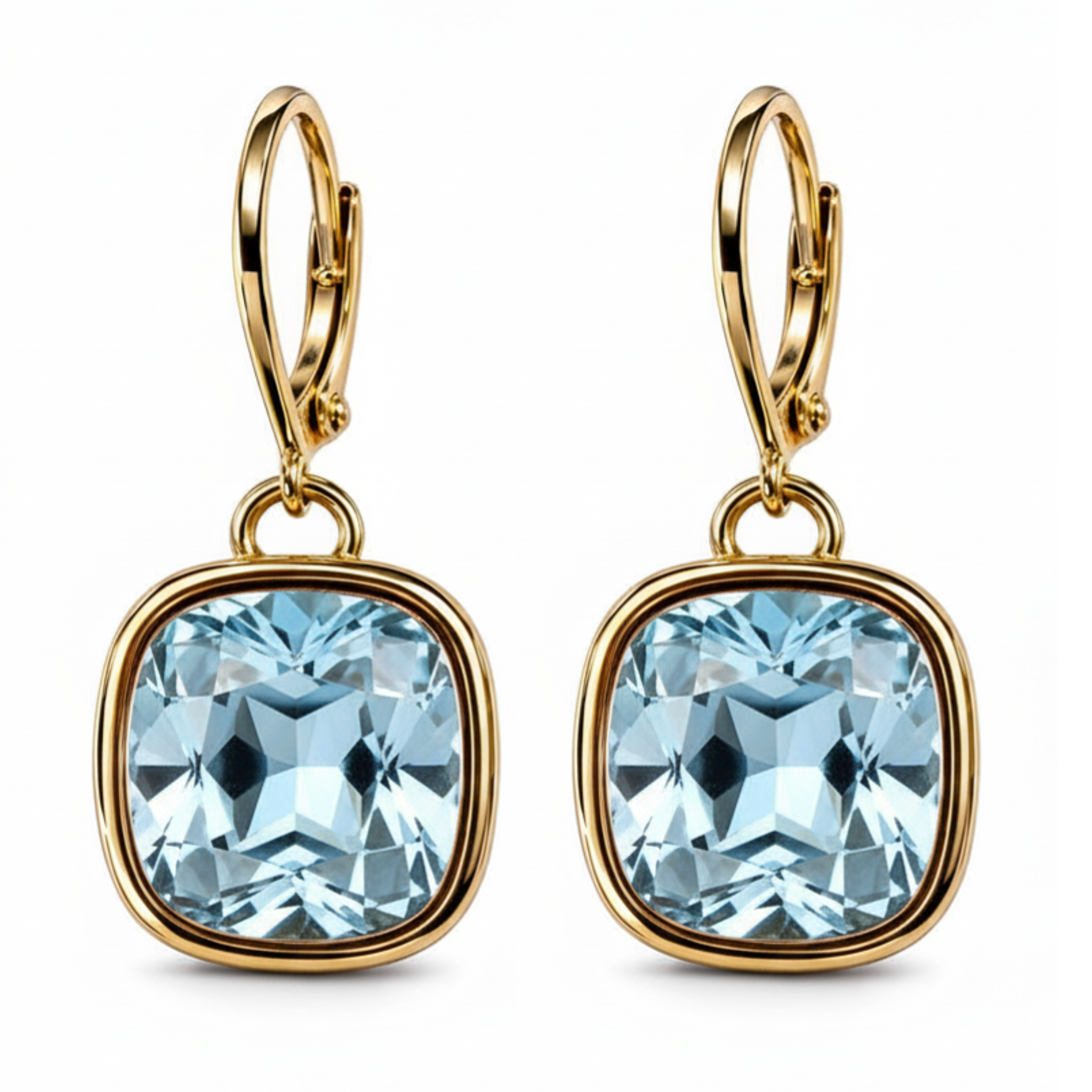 Cathie Nilson framed drop earrings featuring geometric design in silver with elegant, modern style.