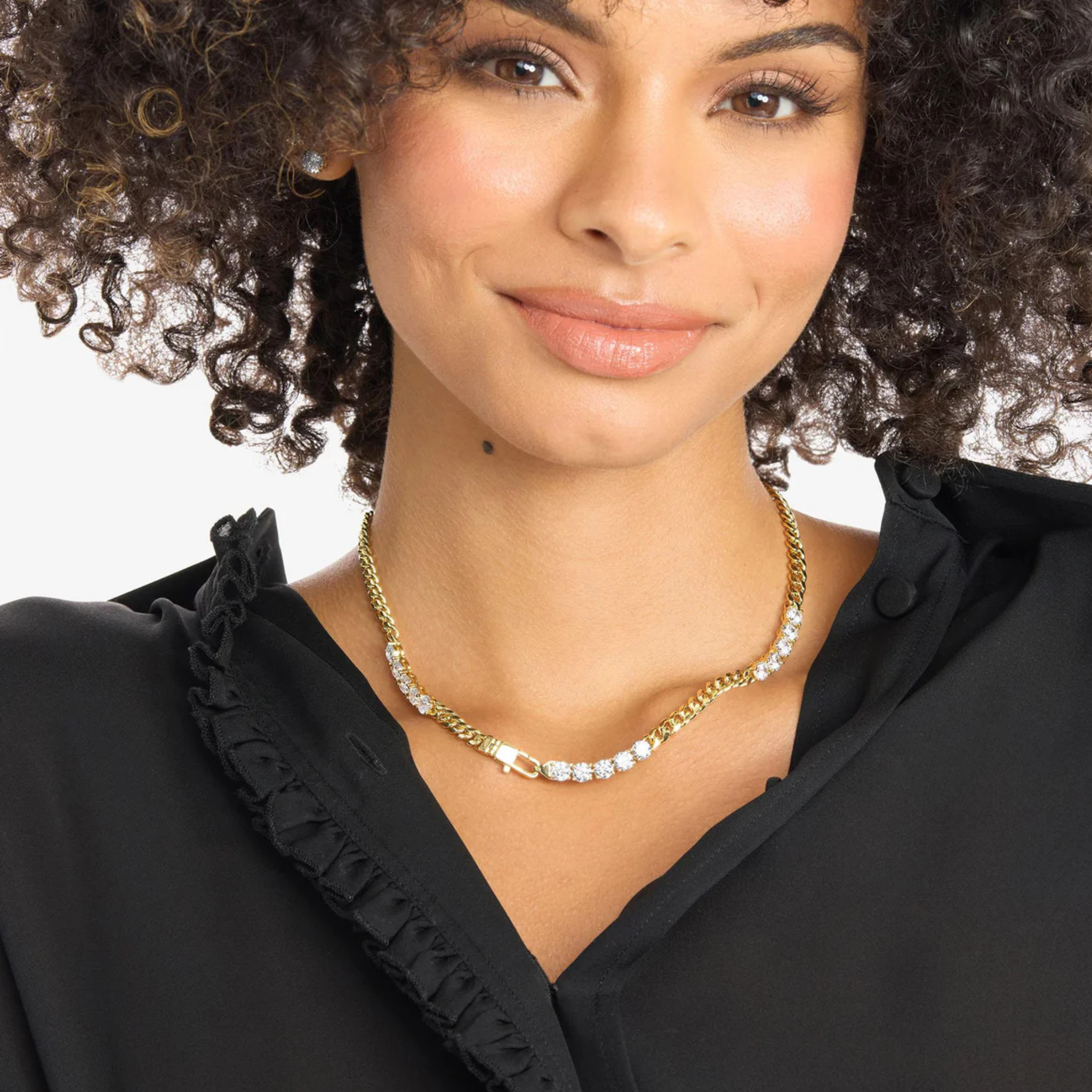 Baby Julian's obsessed with diamonds necklace by Melinda Maria featuring a delicate chain with sparkling diamond accents.
