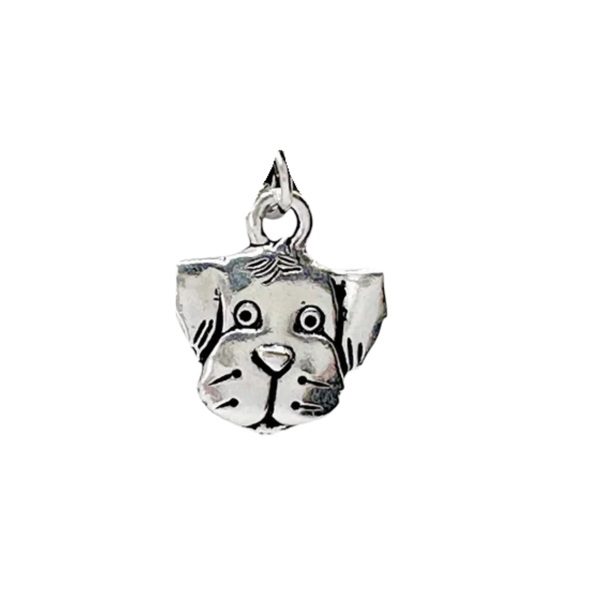 Three Love Lisa dog charms in various colors and designs, featuring playful shapes and details for pet accessories.