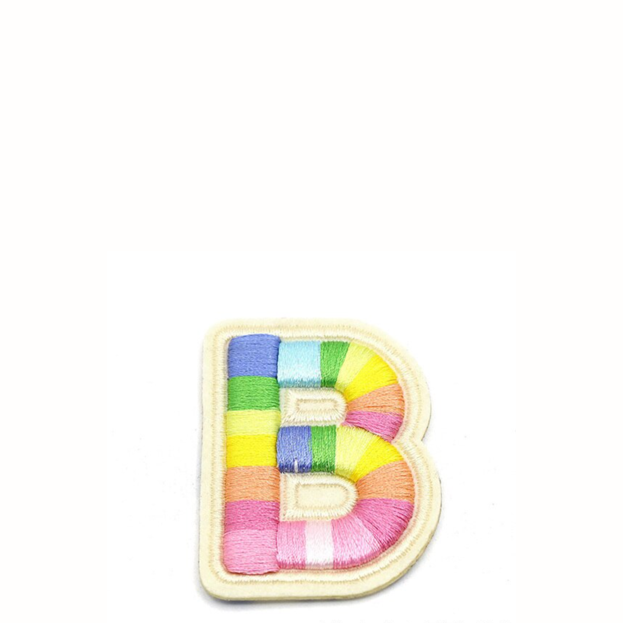 Rainbow Stripe Initial Sticker Patches