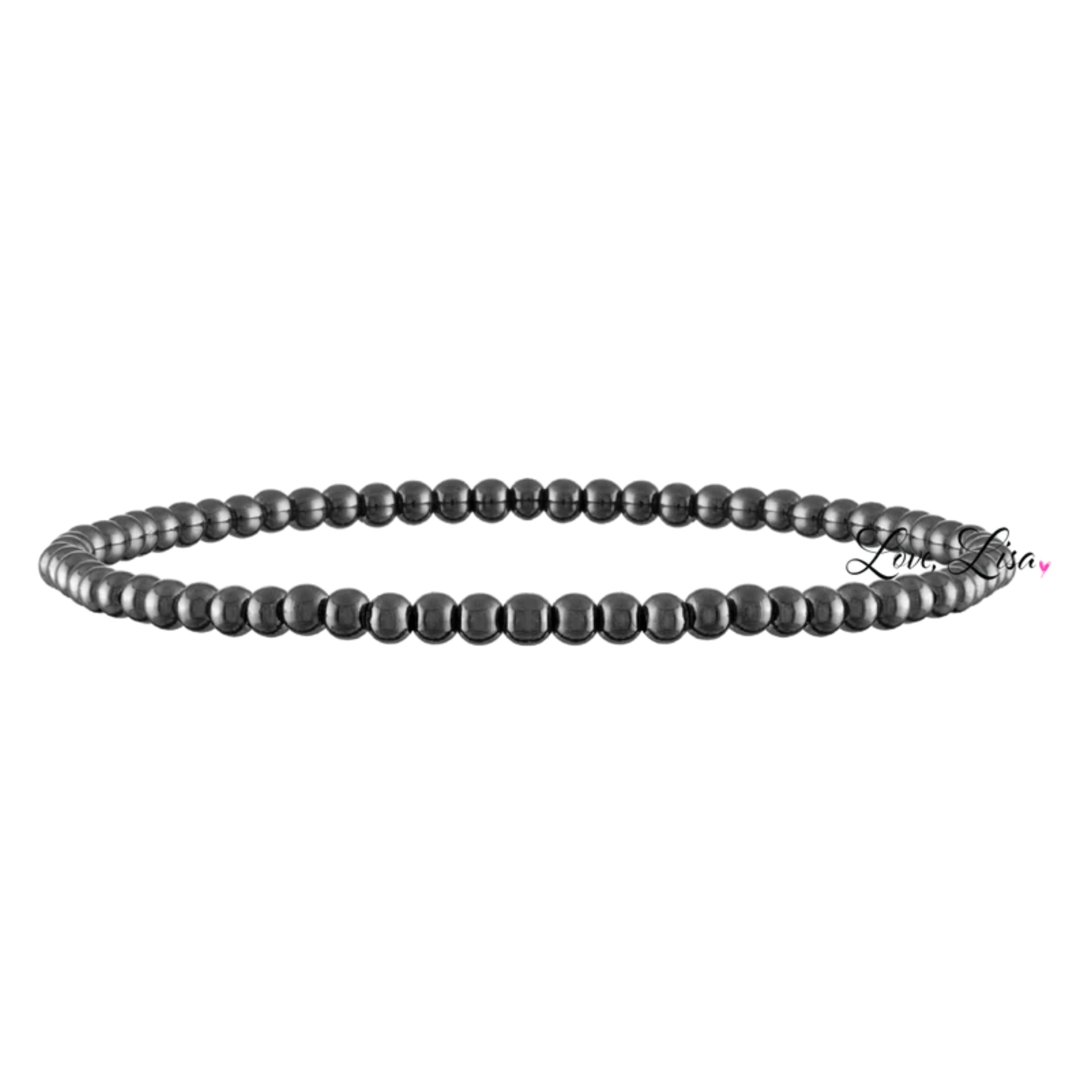 Love Lisa classic beaded stretch bracelets in various colors displayed together on a soft surface.