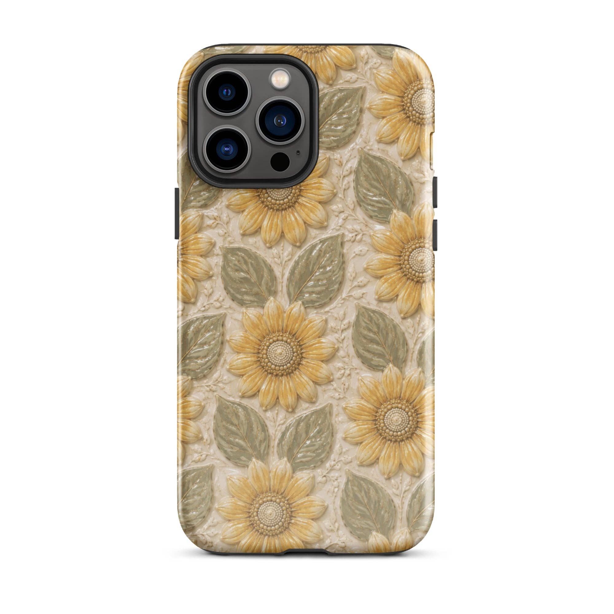 Green Tan Honey Flowers iPhone Case - Lets Bag it x Kiaras Creative