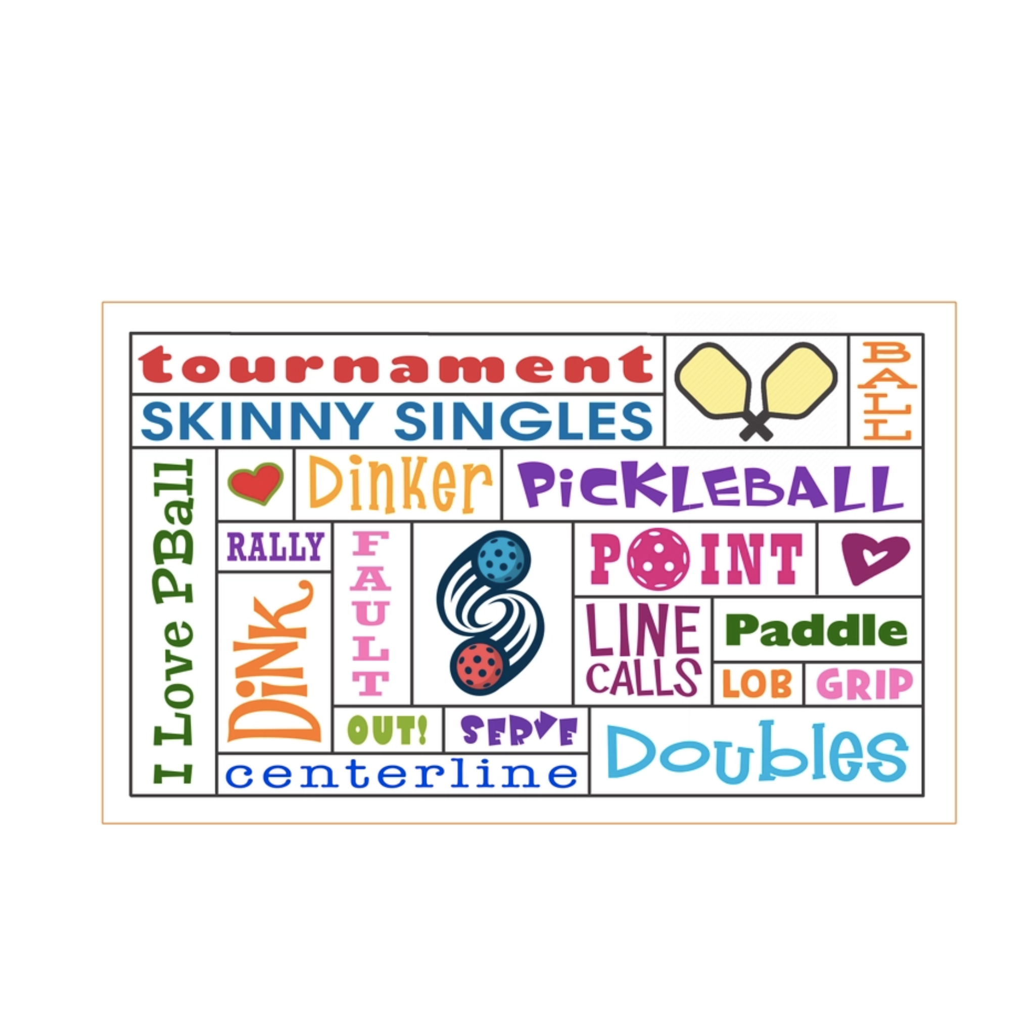 Pickleball Canvas Pouch