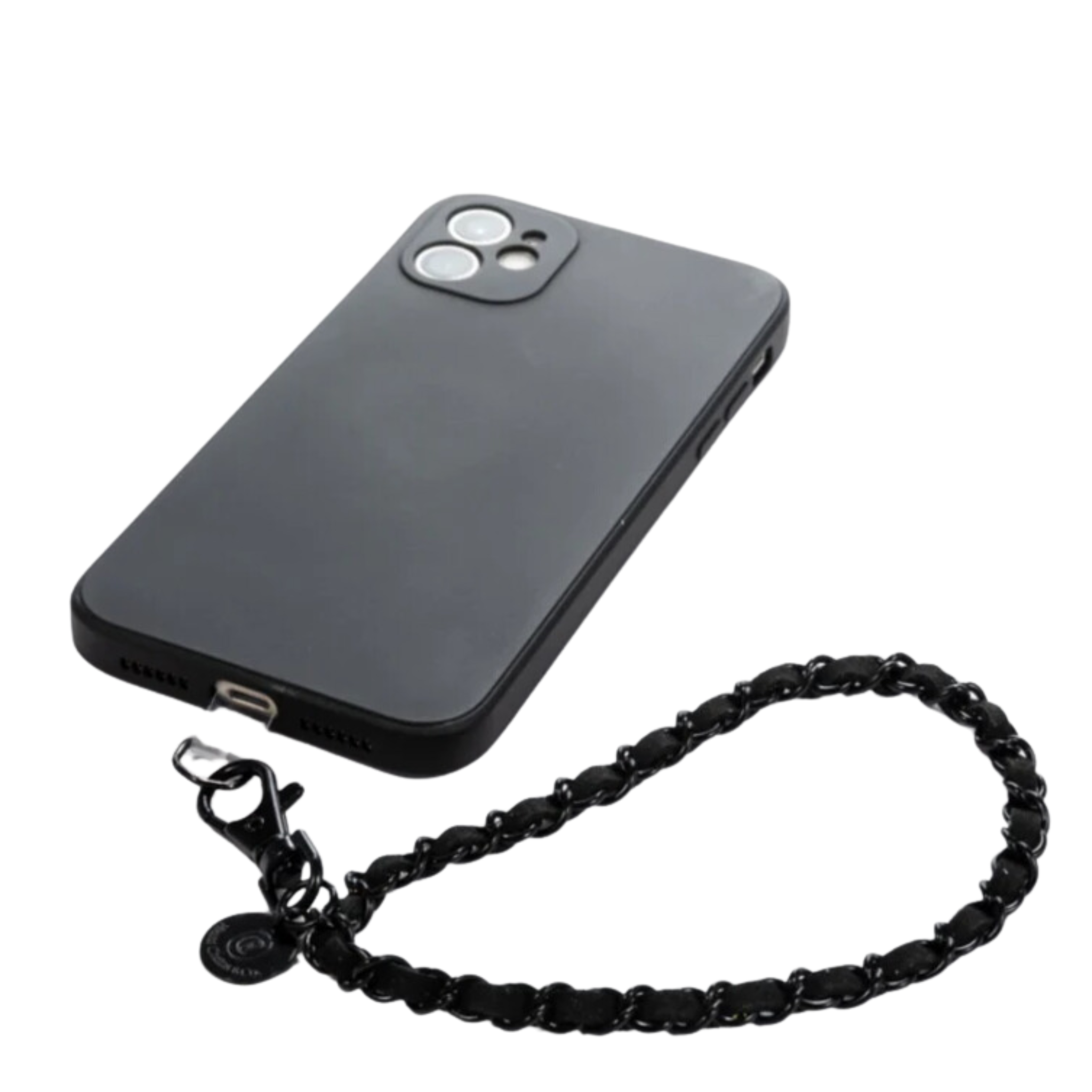 Miami Chains & Co phone wristlet with chain, featuring a stylish accessory for carrying phones securely and comfortably.