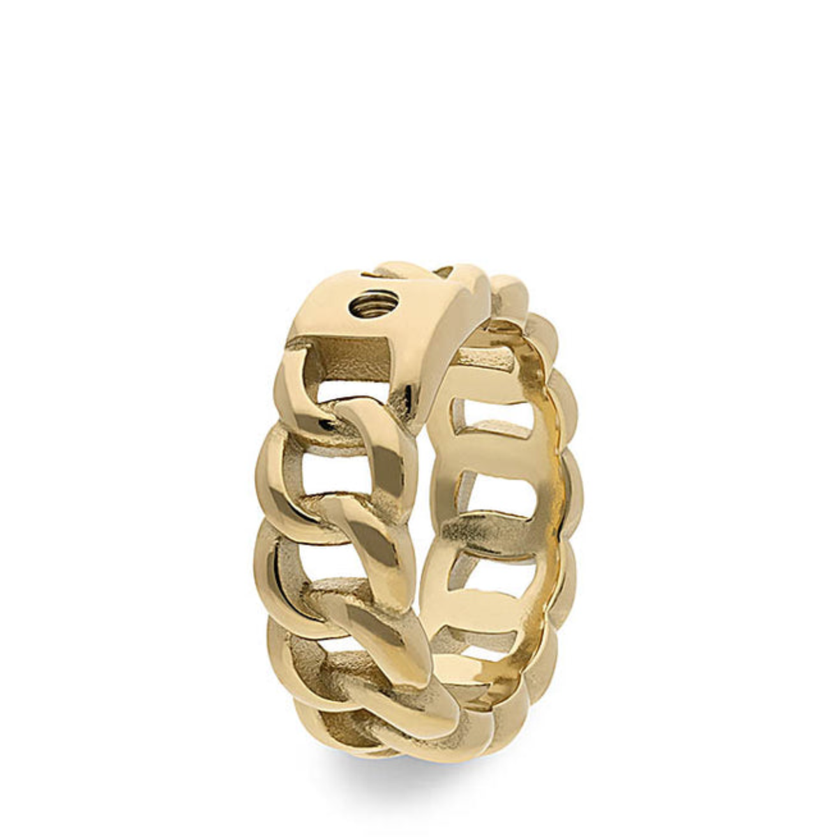 QUDO Basic Ring Liberi with a sleek silver band and minimalist design, showcasing its elegant, modern jewelry style.