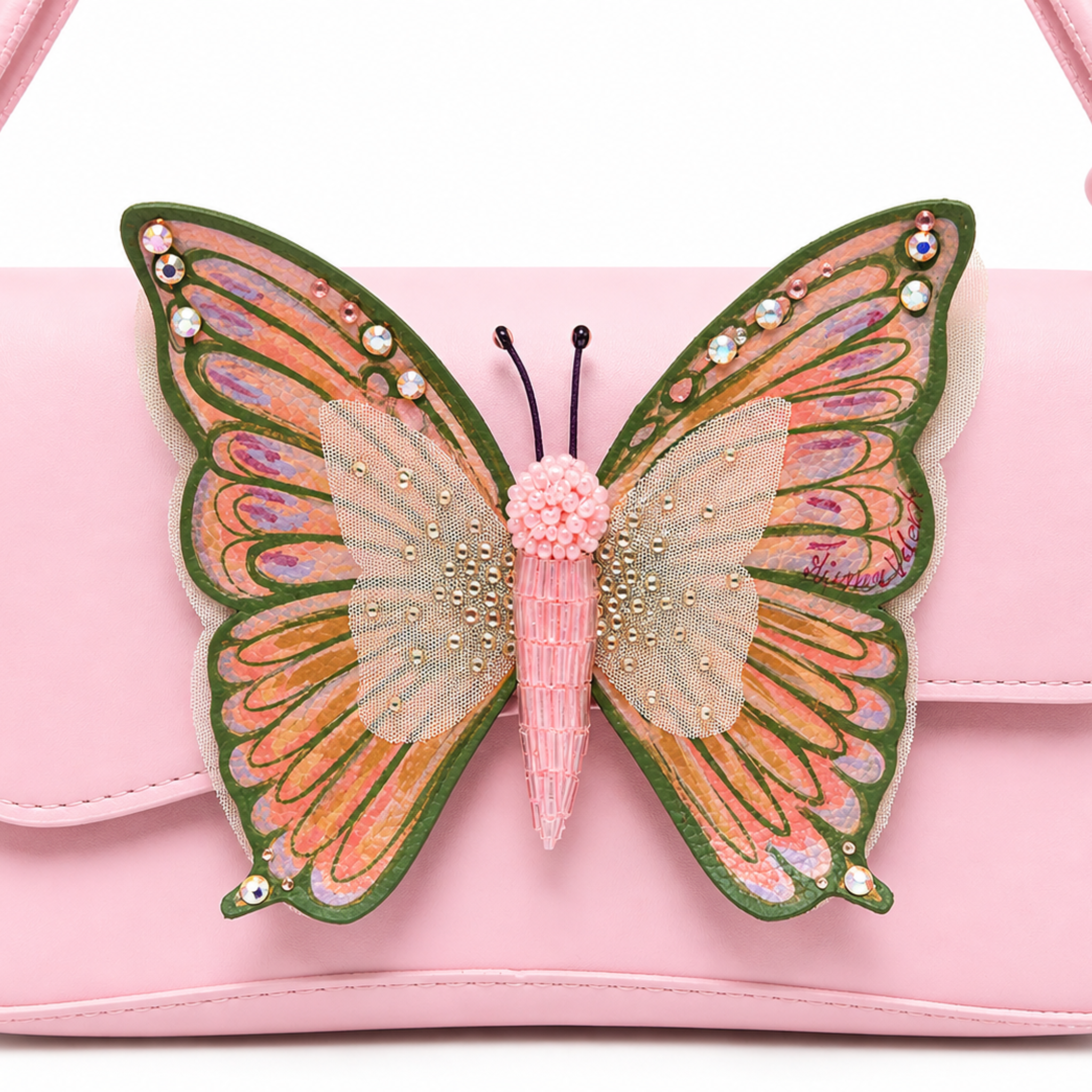 Tropical Flutter shoulder bag by Gianna Valente x Lets Bag It with vibrant floral design and adjustable shoulder strap.