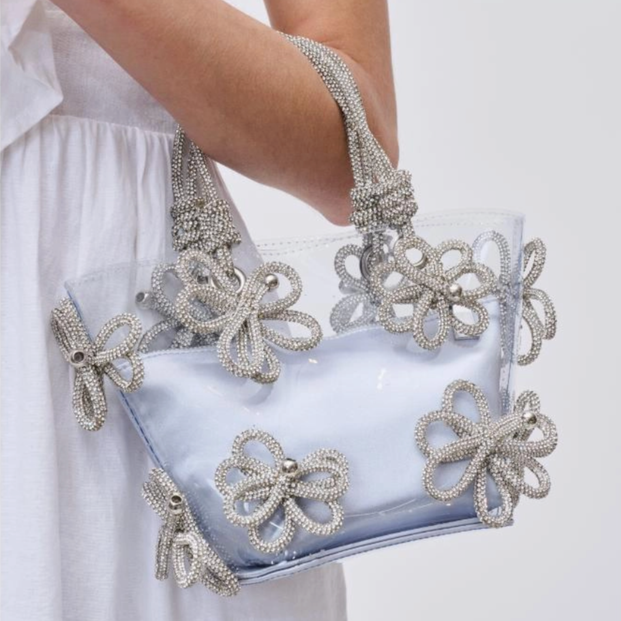 Mariposa Crystal Floral Evening Bag