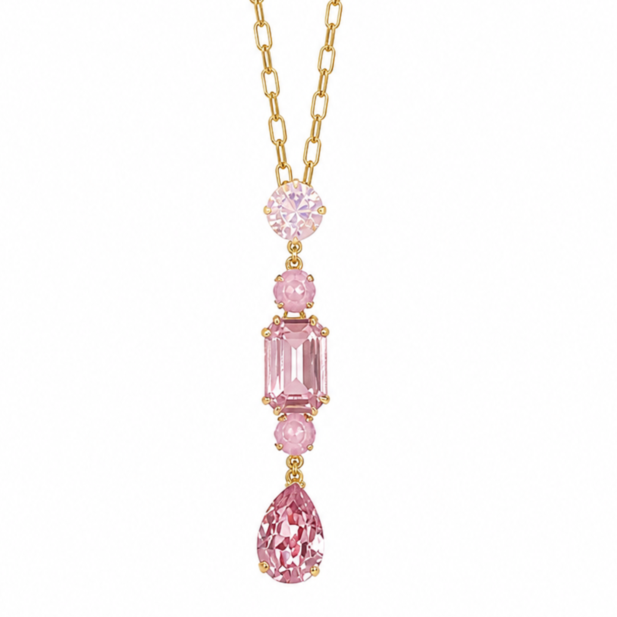 Cathie Nilson Princess Tear Drop necklace featuring a delicate teardrop pendant on a fine chain, elegant jewelry for special occasions.