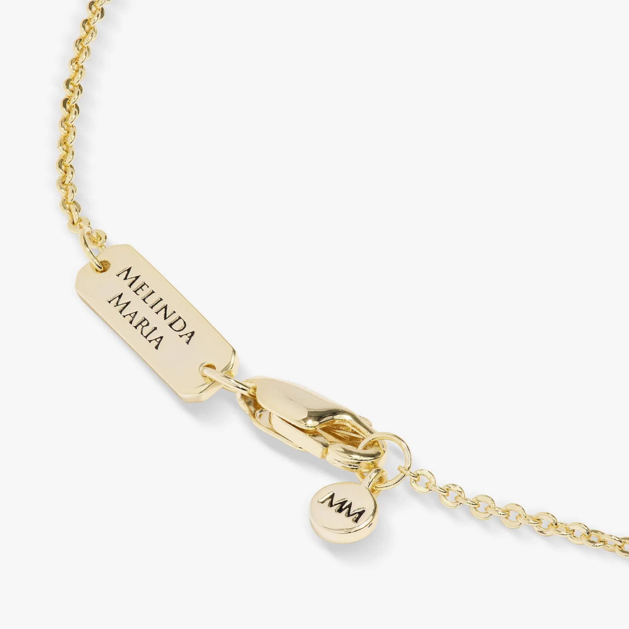 Gold "What Dreams Are Made Of" necklace by Melinda Maria featuring a blue opal pendant on a delicate chain.