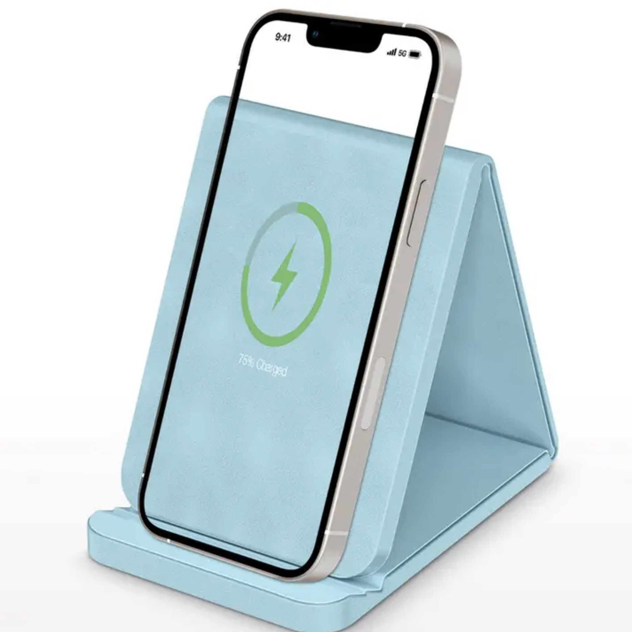 Leather Wireless Charging Folding Stand & Pad