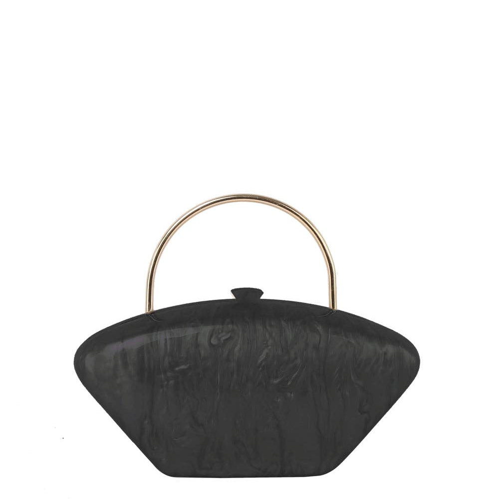 Calin acrylic clutch by Private Label, featuring a sleek design and clear acrylic material, perfect for evening outings.
