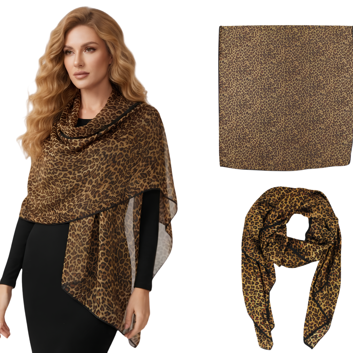 Women 35"X 78" Oblong Silky Satin Scarf Shawl