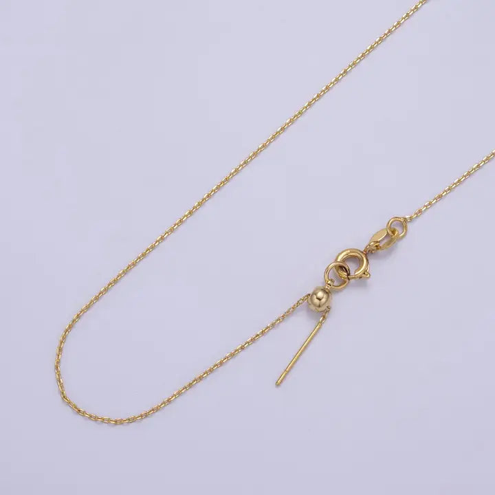 Cable Chain Slider Necklace