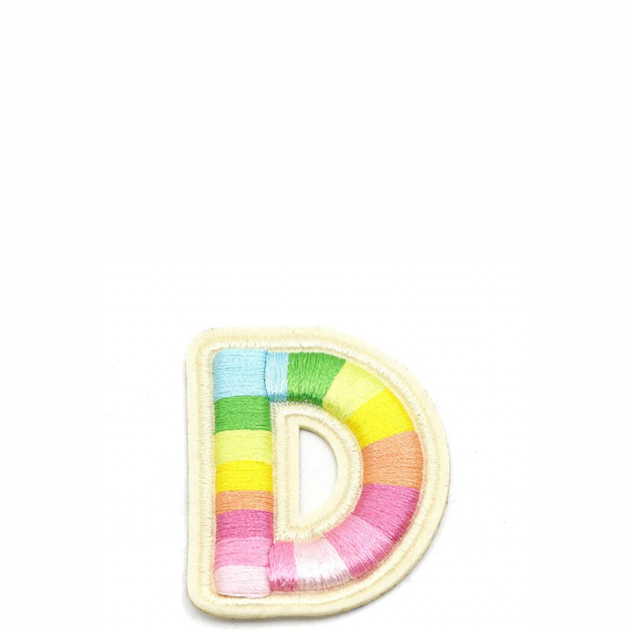 Rainbow Stripe Initial Sticker Patches