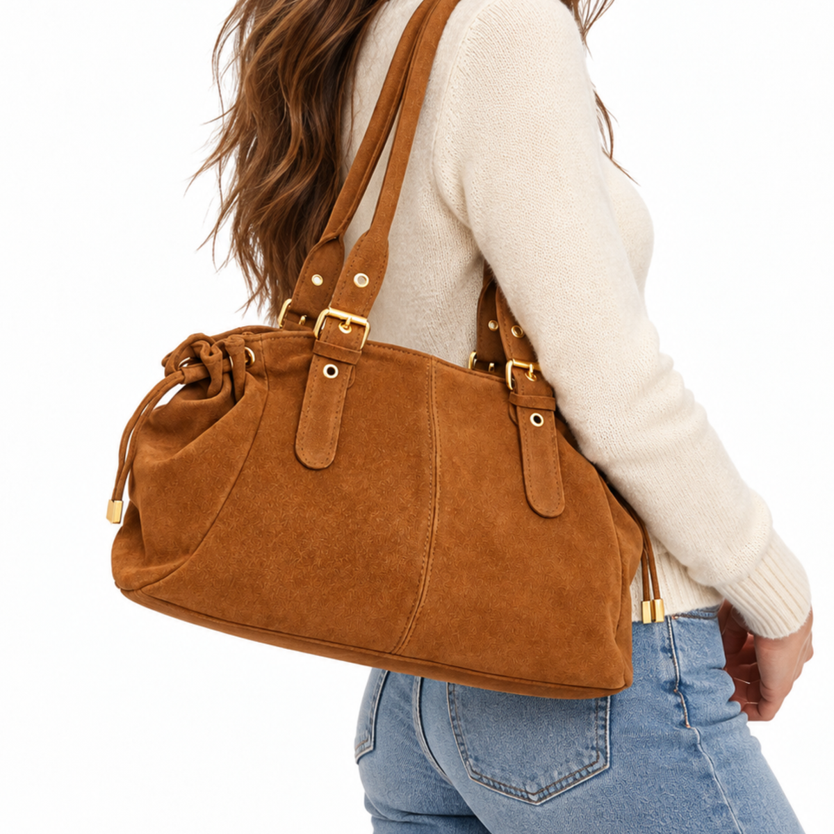 The Sloane Slouchy Suede Shoulder Bag