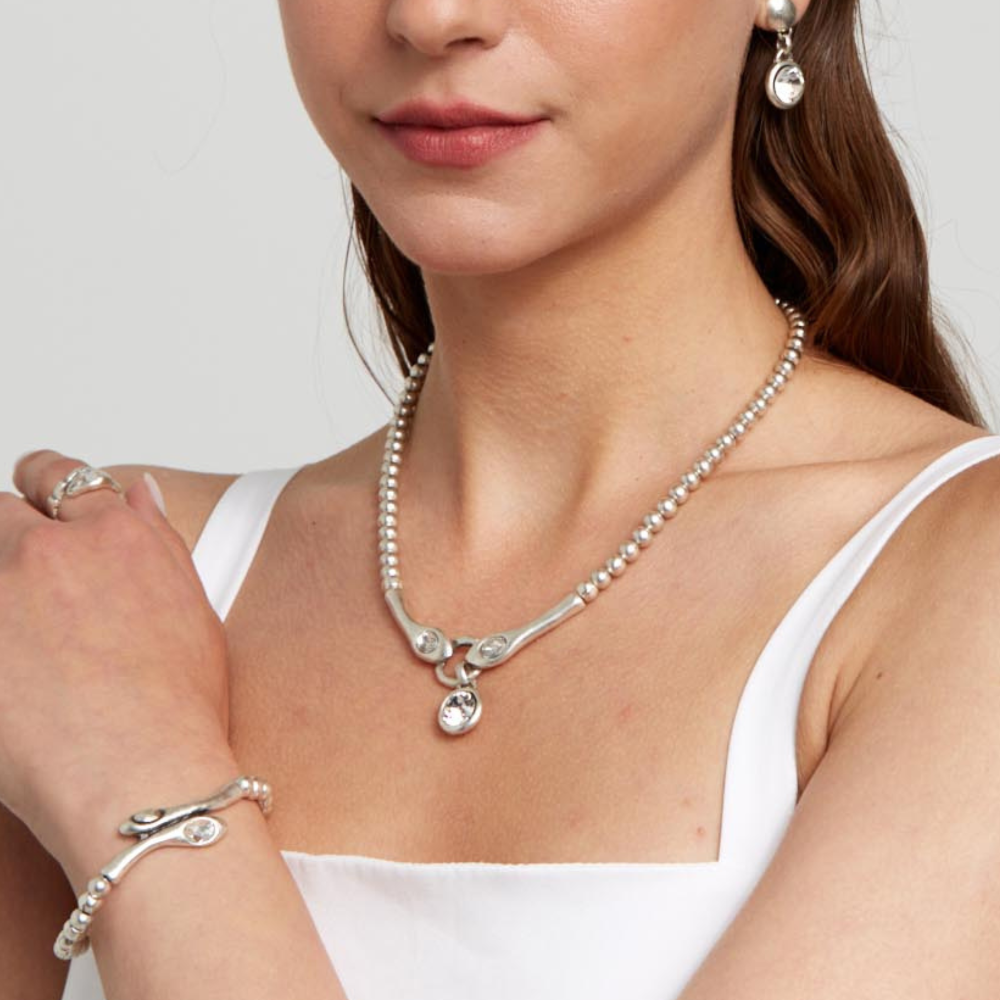 Chanour Solstice Drop Necklace featuring a delicate pendant on a fine chain, perfect for elegant everyday wear.