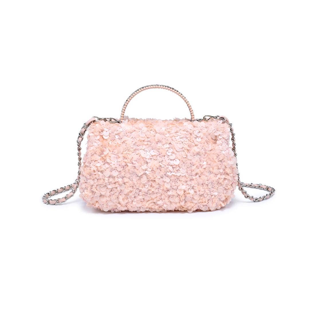 Urban Expressions Ella evening bag with sleek design, black faux leather, and gold-tone hardware for stylish evening occasions.