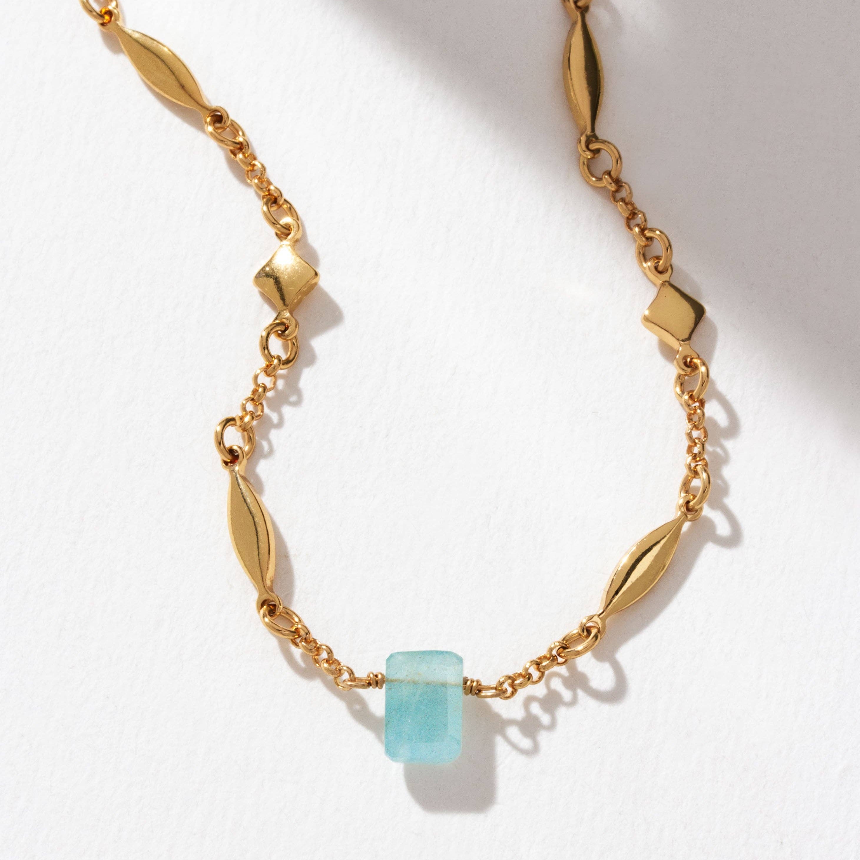 Prism Gems Birthstone Necklace - March - Let's Bag It 