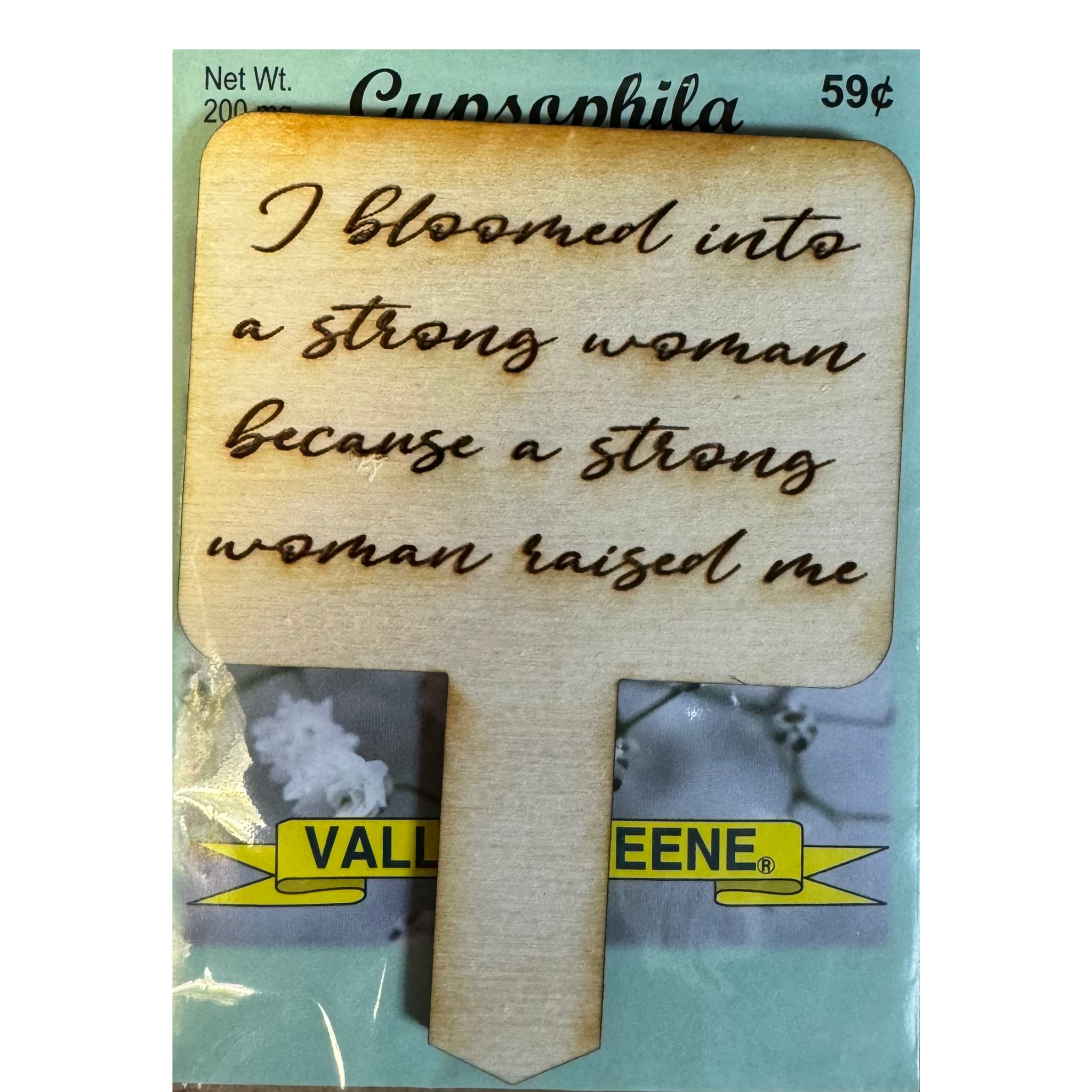 mothers day plant wood stakes with seeds