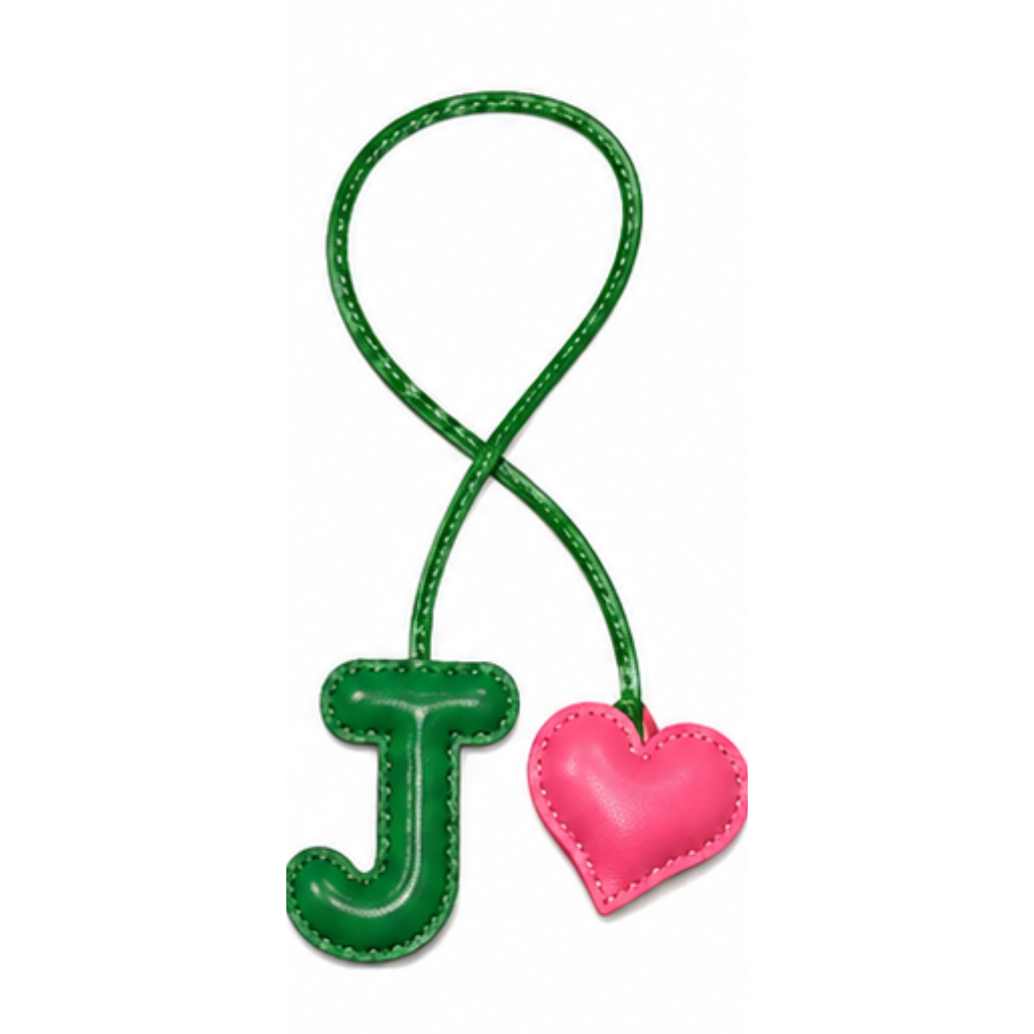 Initial w/ Heart Bag Charms