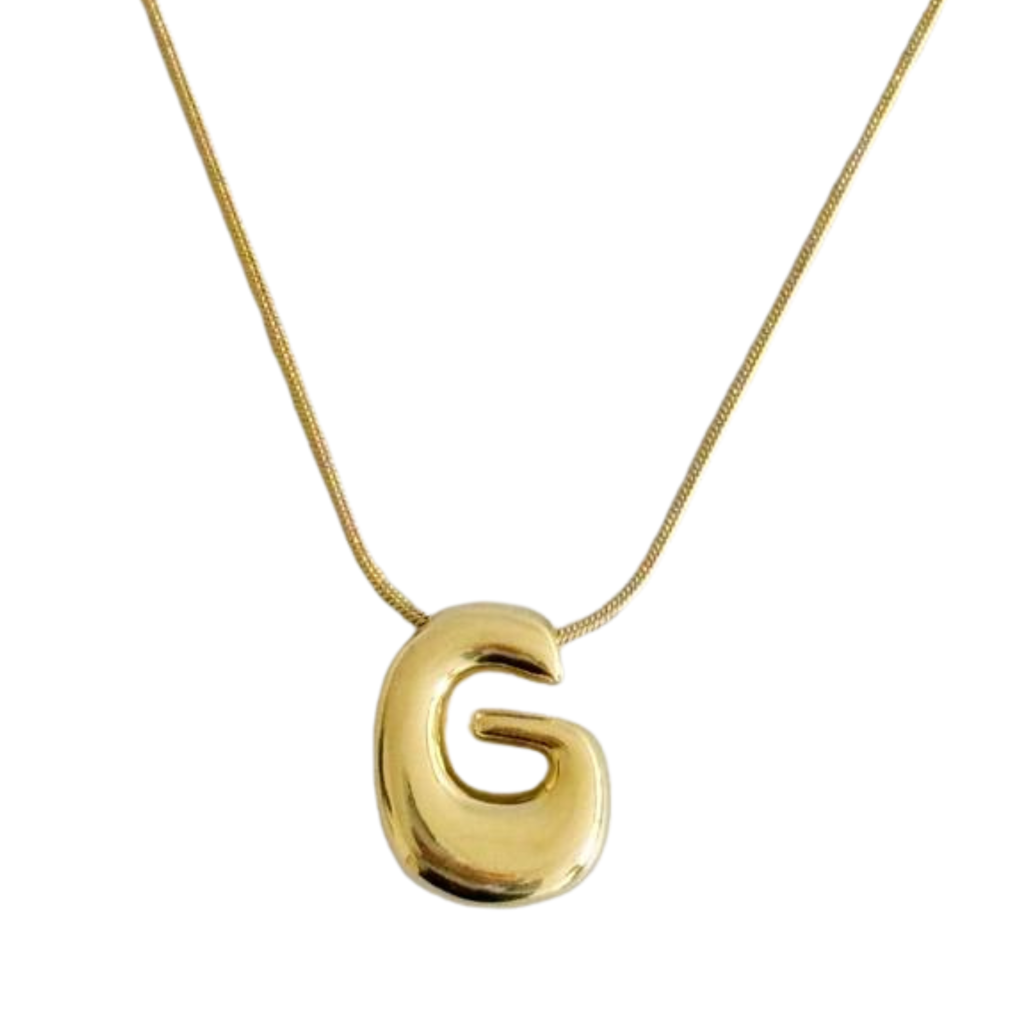 Balloon Letter Initial Necklace