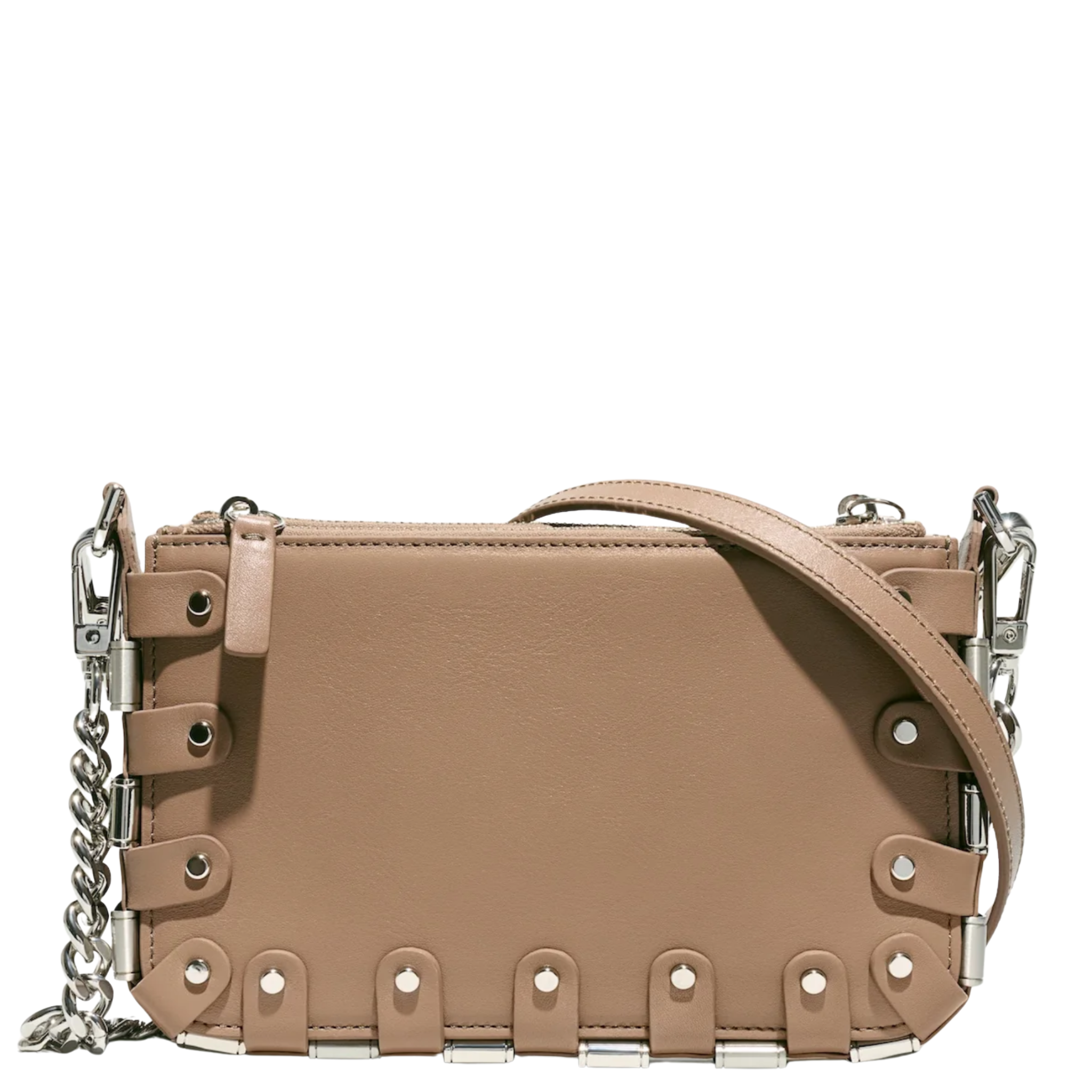 RAPT The Rapture crossbody bag with adjustable strap, black leather exterior, and sleek modern design.