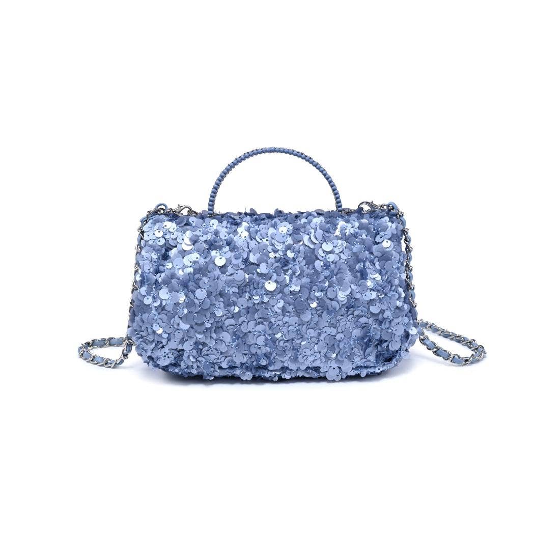 Urban Expressions Ella evening bag with elegant design, showcasing a sleek black exterior and stylish gold accents.