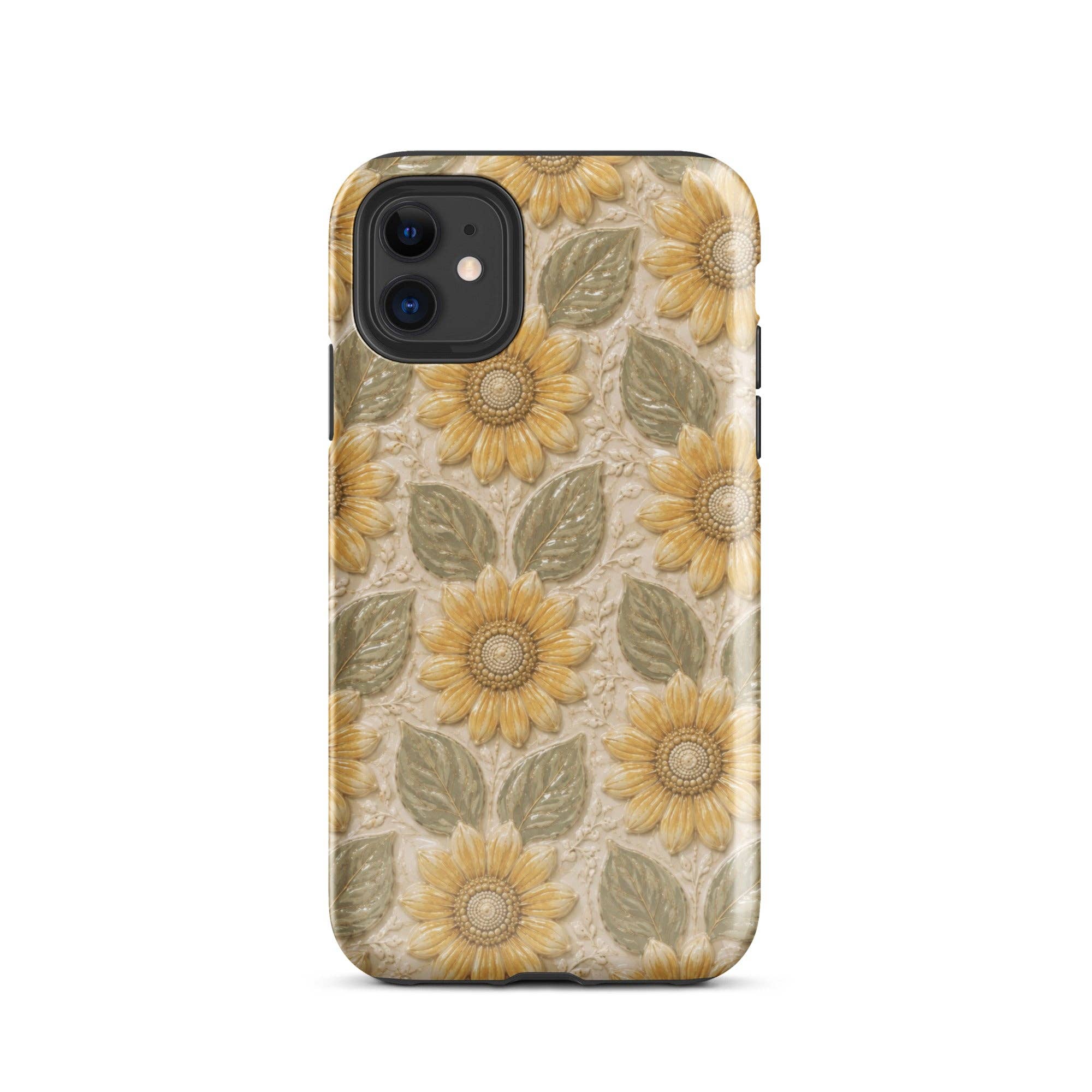 Green Tan Honey Flowers iPhone Case - Lets Bag it x Kiaras Creative