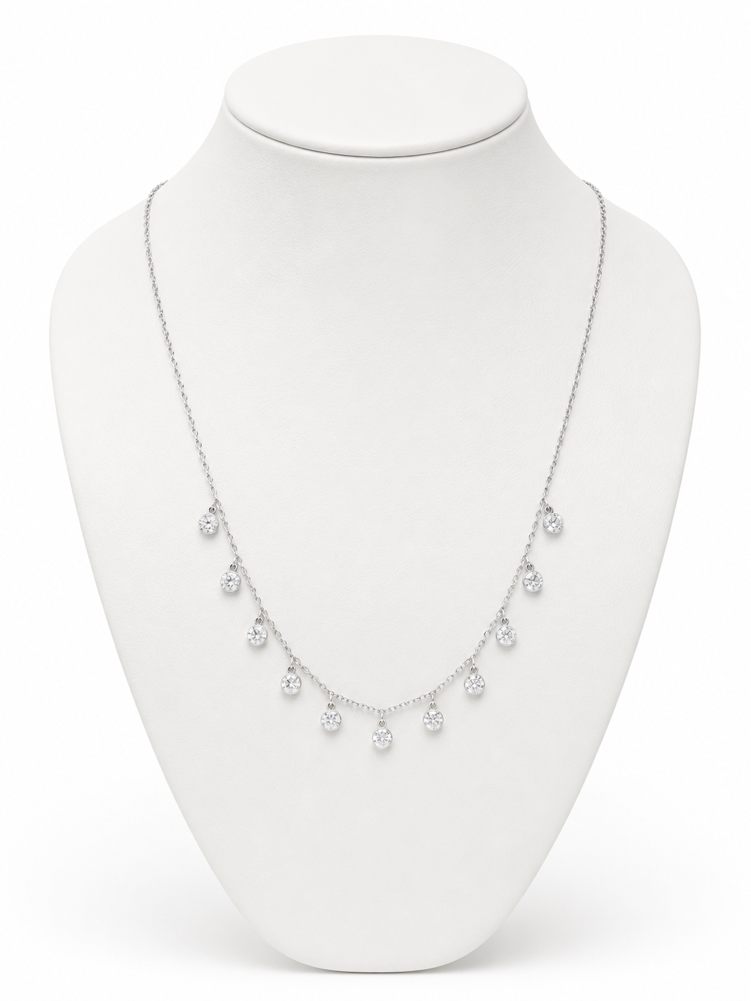 Dangling CZ Necklace- N1554SS