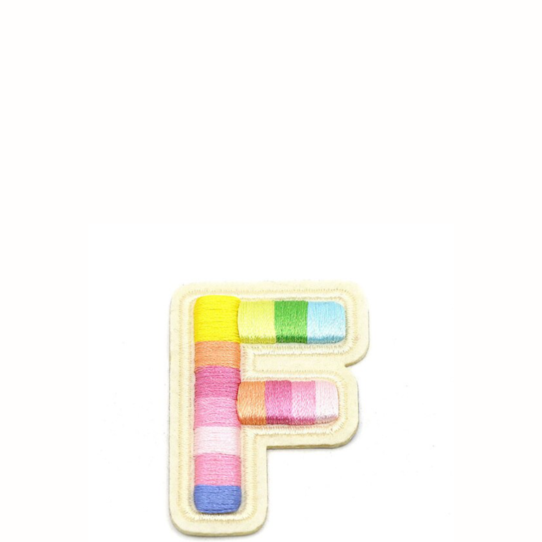 Rainbow Stripe Initial Sticker Patches