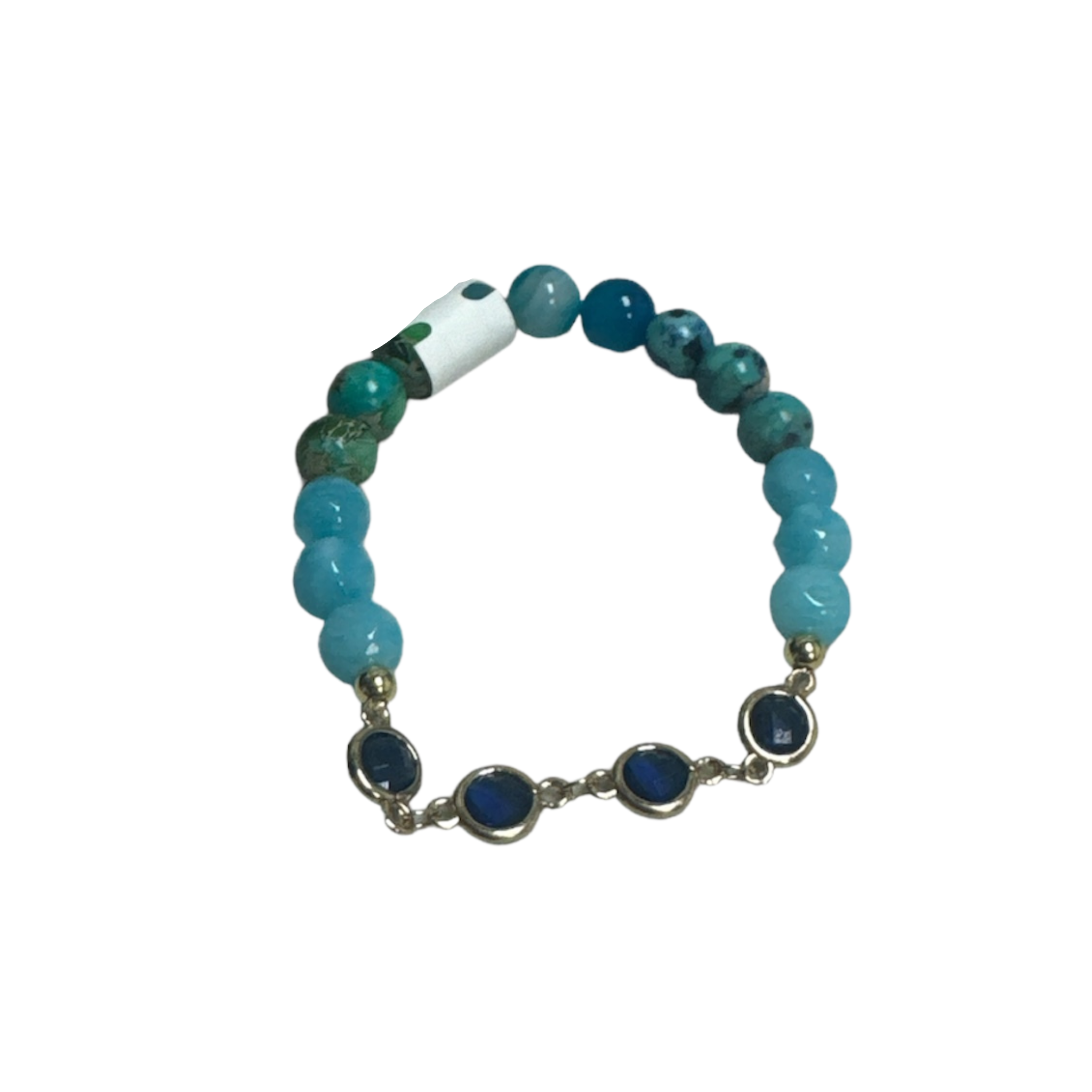 Blue earth gemstone stack