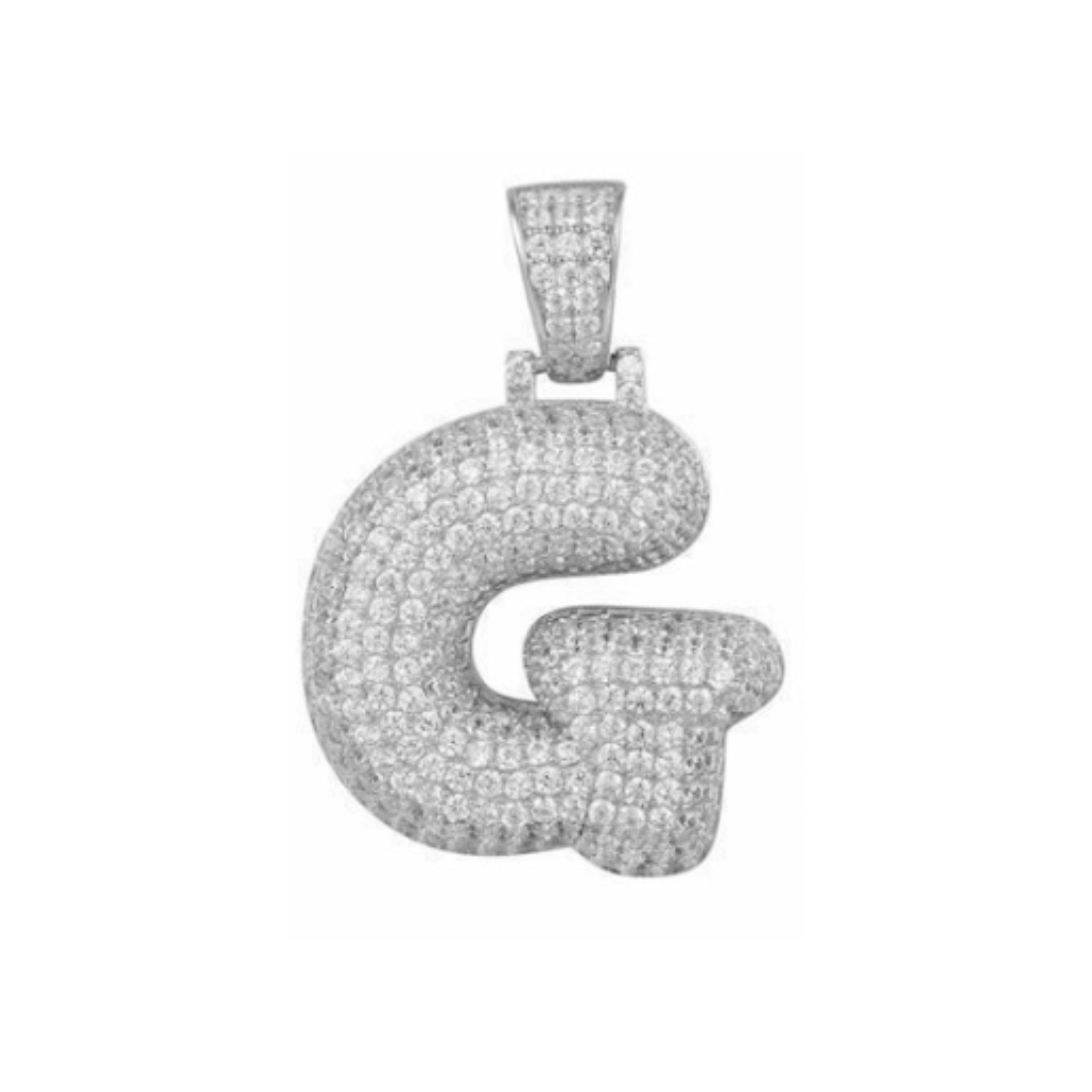 Crystal Bubble Initial necklace