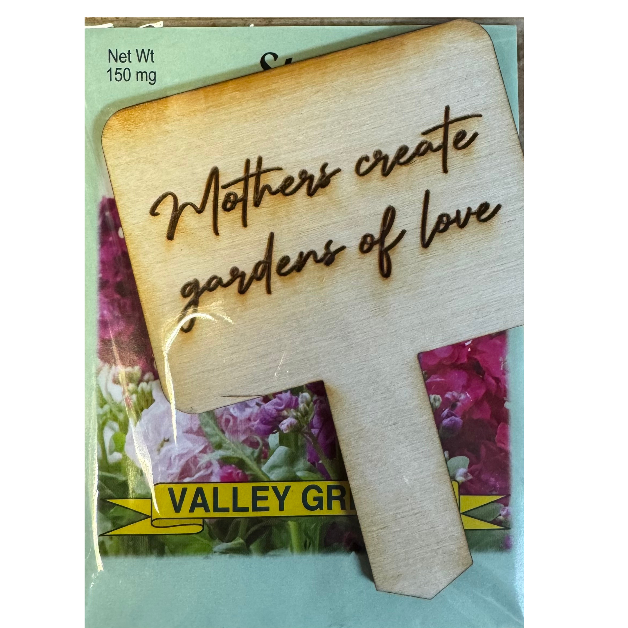 mothers day plant wood stakes with seeds