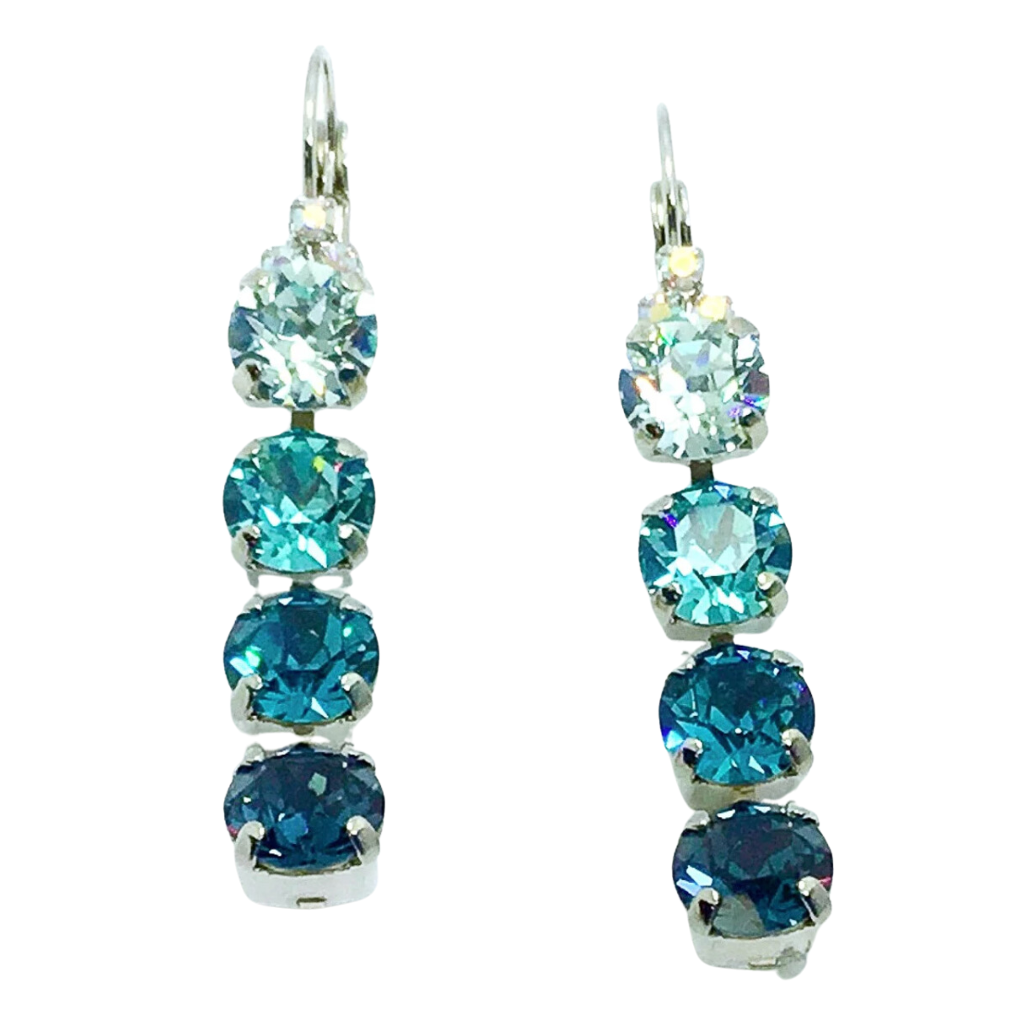 Blue ombre drop earring