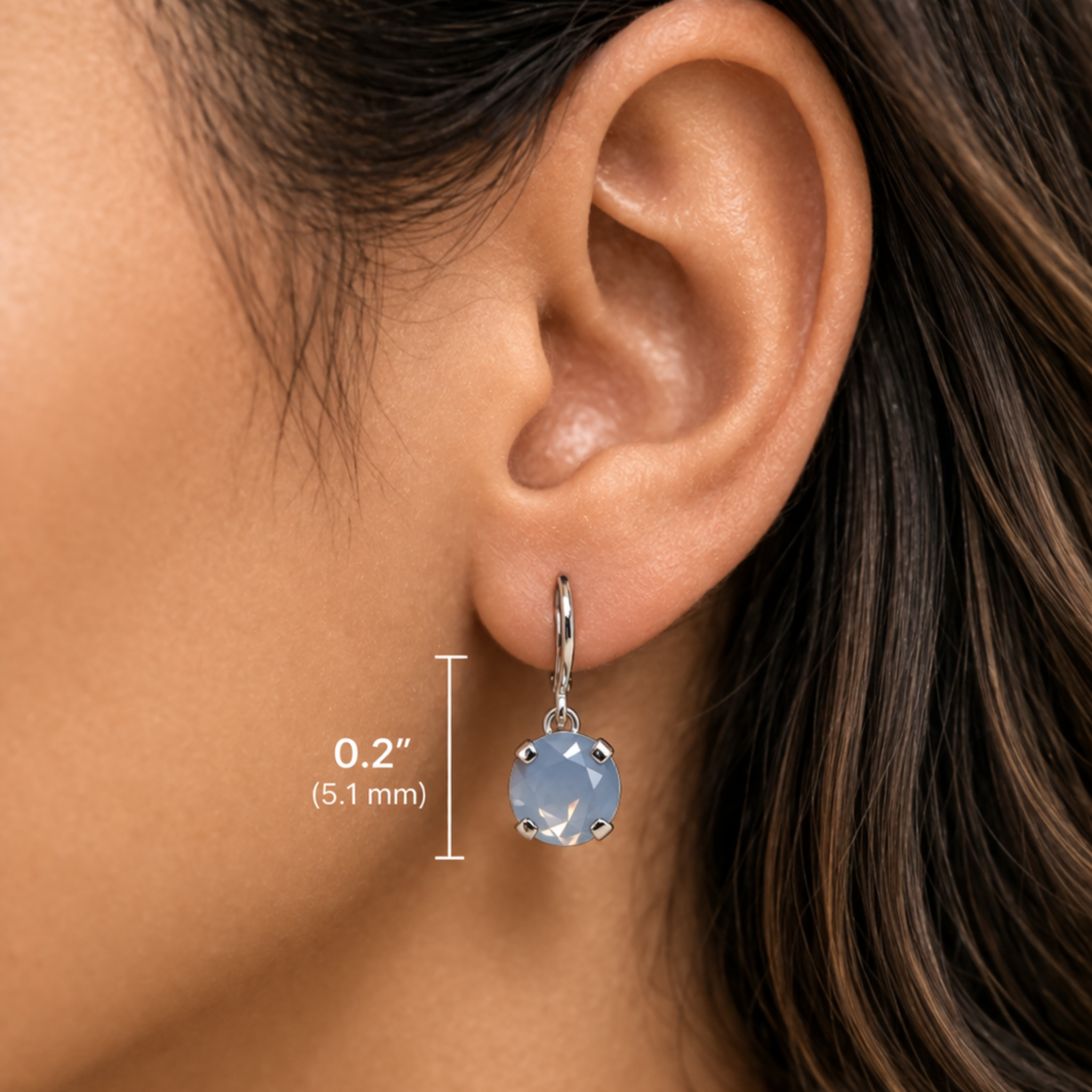 Cathie Nilson 8.5-inch Swarovski Crystal Drop Earring with sparkling crystal pendant and elegant design.
