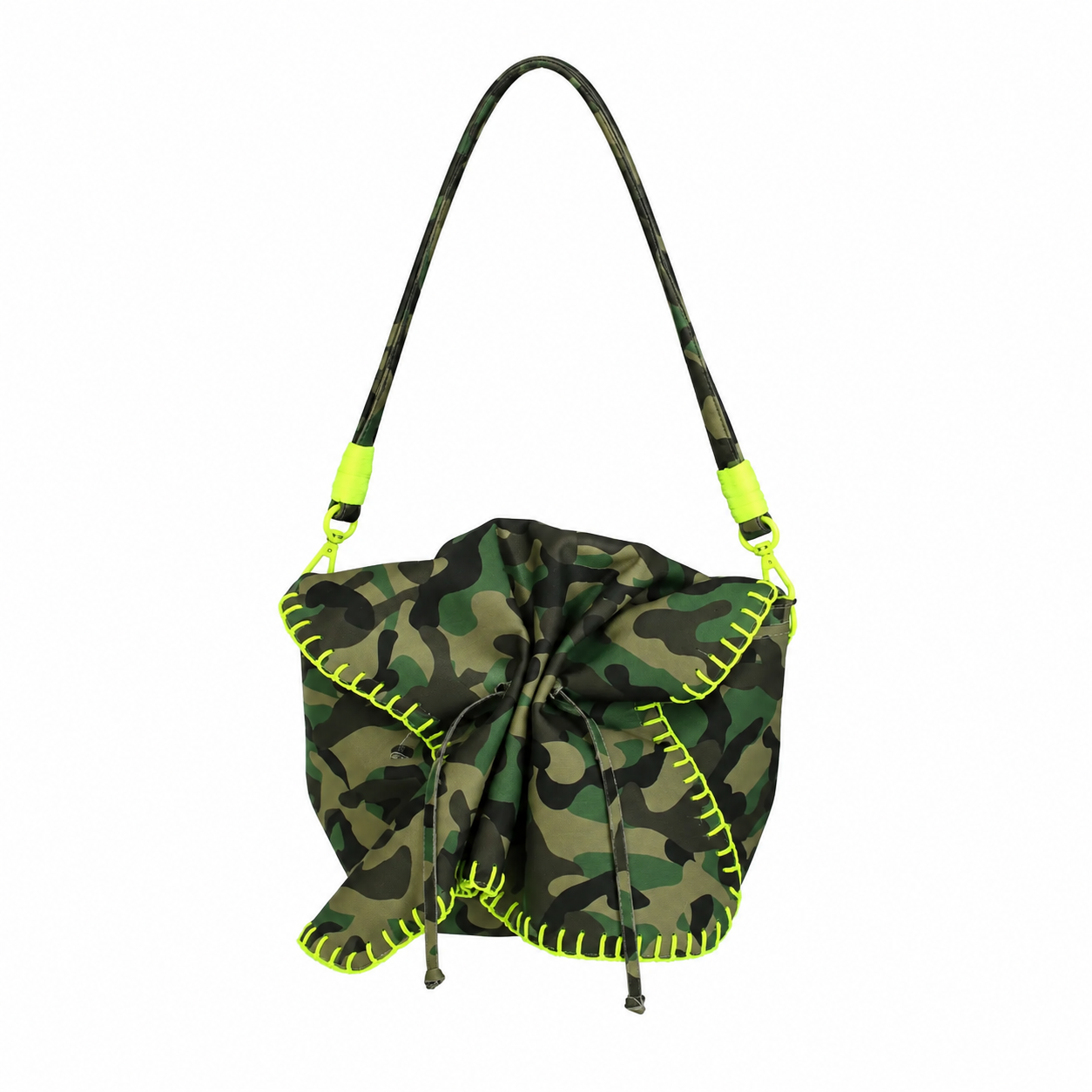 Carlos Falchi butterfly bag featuring a colorful butterfly design on a stylish fabric bag.