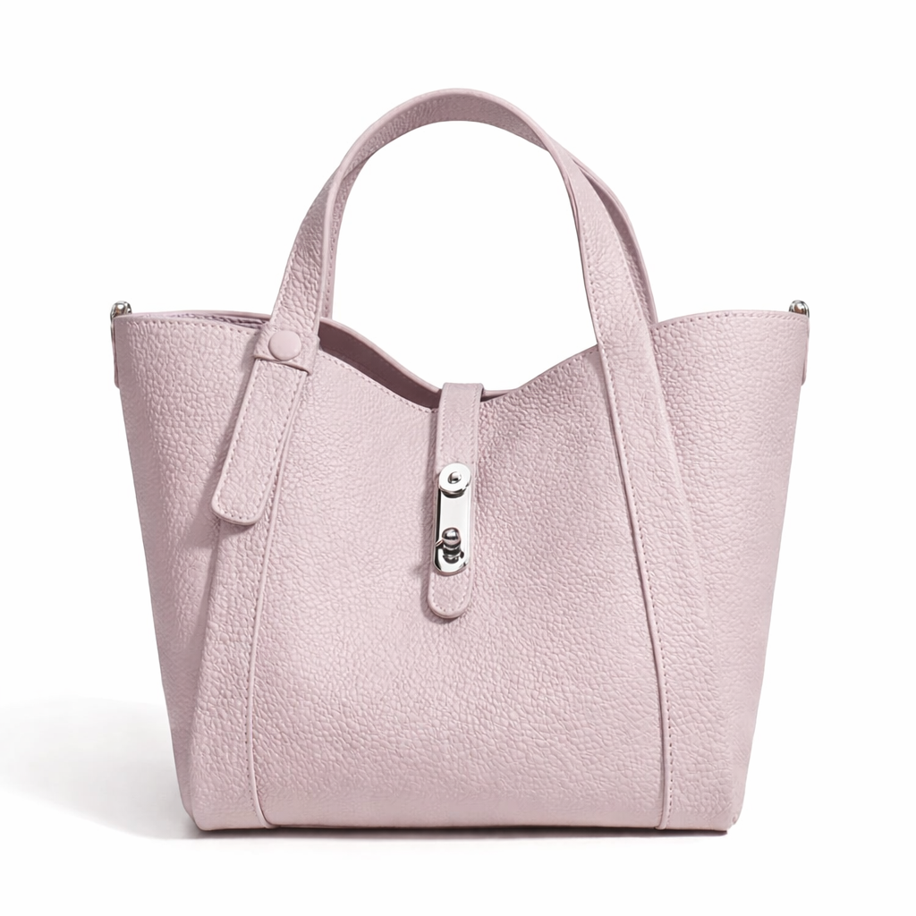 Prenelove Laurentian genuine leather handbag with sturdy handles and elegant design, showcasing high-quality leather material.