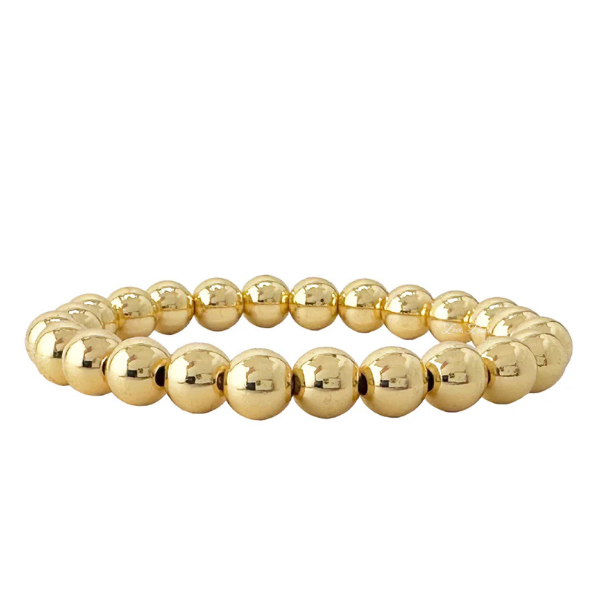 Classic beaded stretch bracelets by Love Lisa featuring colorful 8mm beads, perfect for layering or standalone wear.