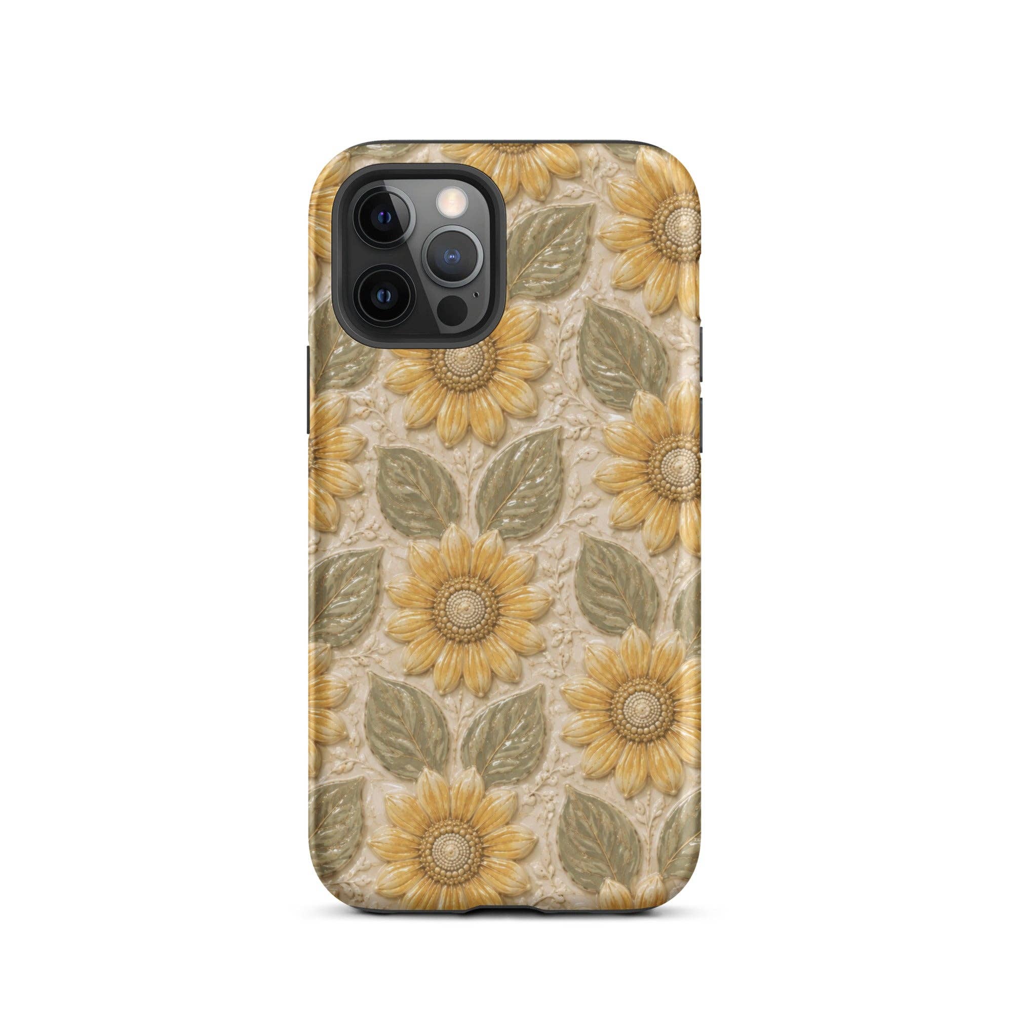 Green Tan Honey Flowers iPhone Case - Lets Bag it x Kiaras Creative