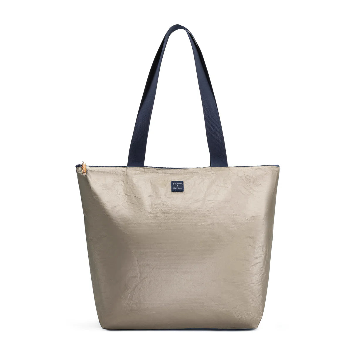 Champagne-colored Tote Worthy bag by Bourbon and Bamboo with sturdy handles and spacious interior for everyday use.