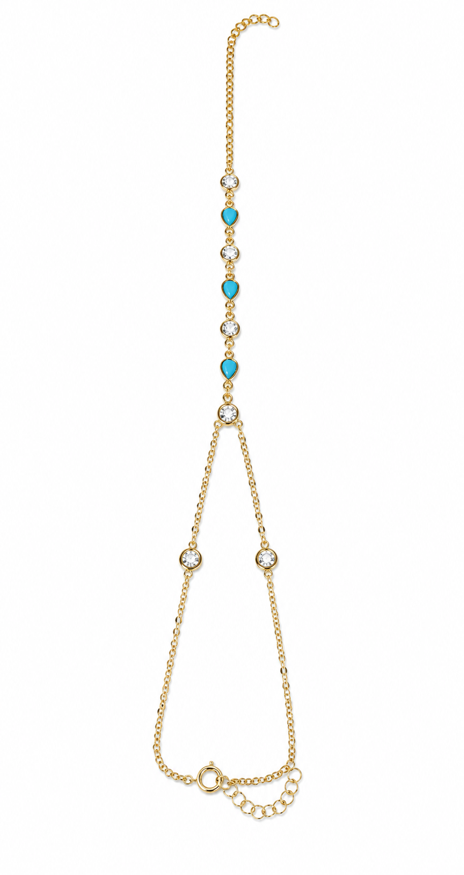 Teal hand chain