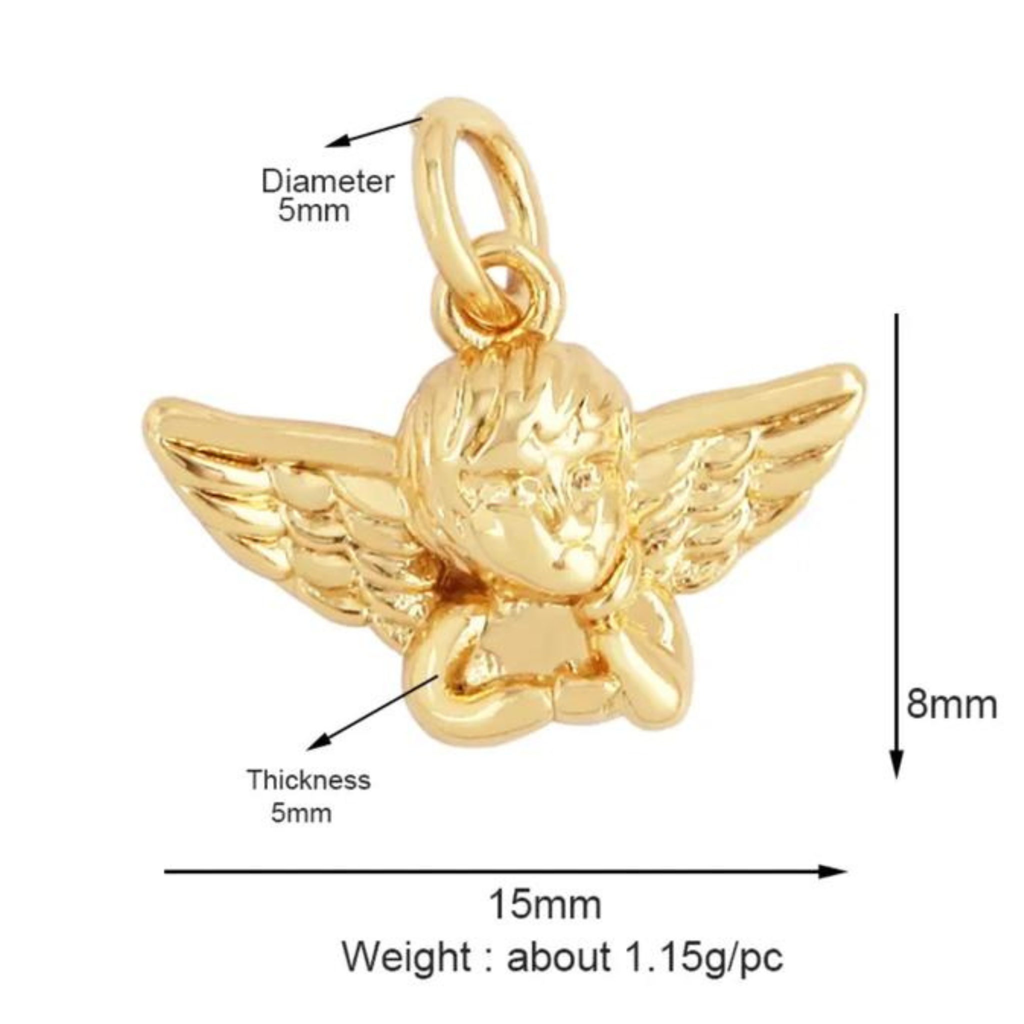 Cherub Angel Charm For Charm Necklace & Bracelet