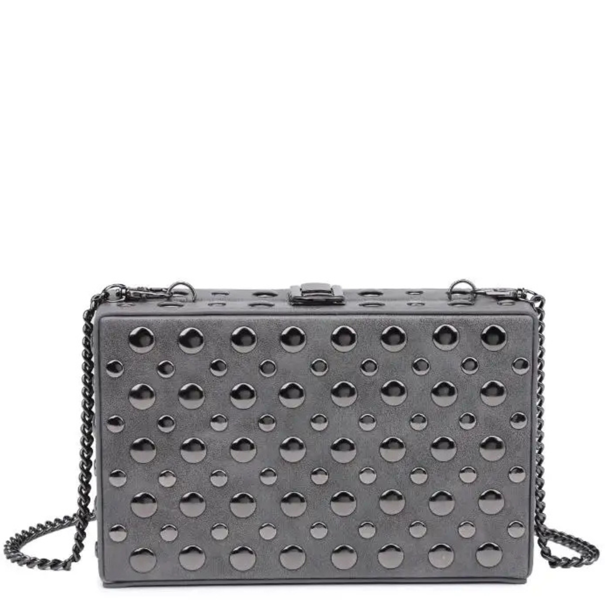 Desi studded clutch bag by Urban Expressions featuring intricate embellishments and a stylish design.