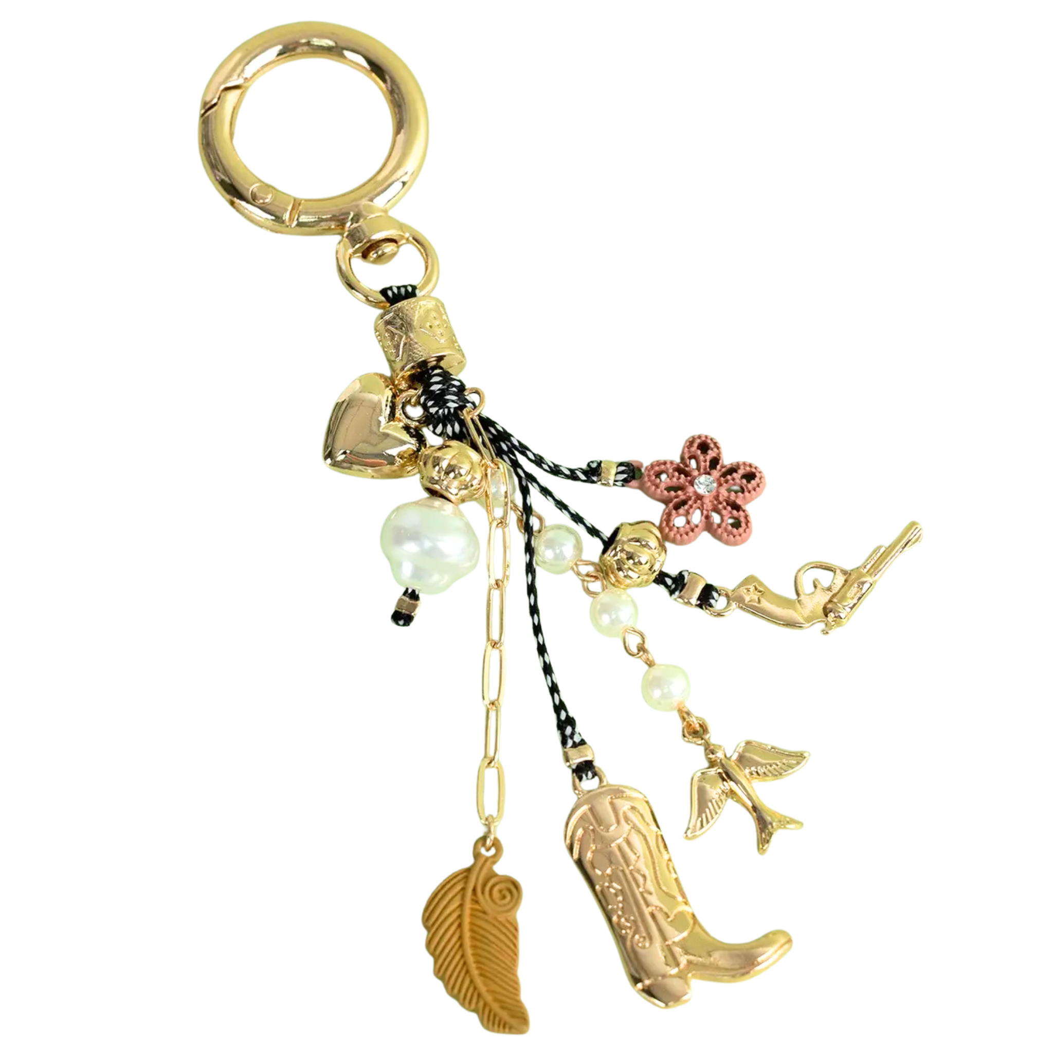 Free-Spirited Western Cowgirl Bag Charm