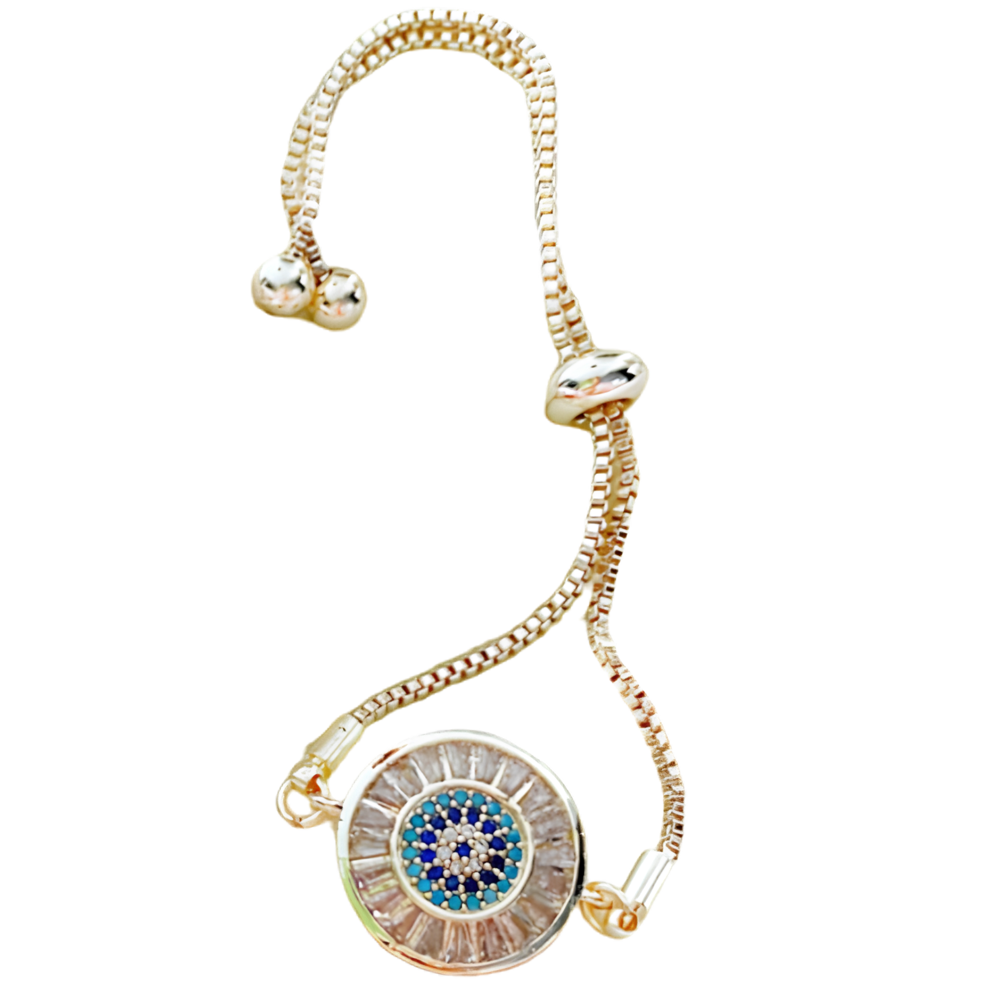 Cubic Zirconia Evil Eye Bracelet,Baguette Bracelet