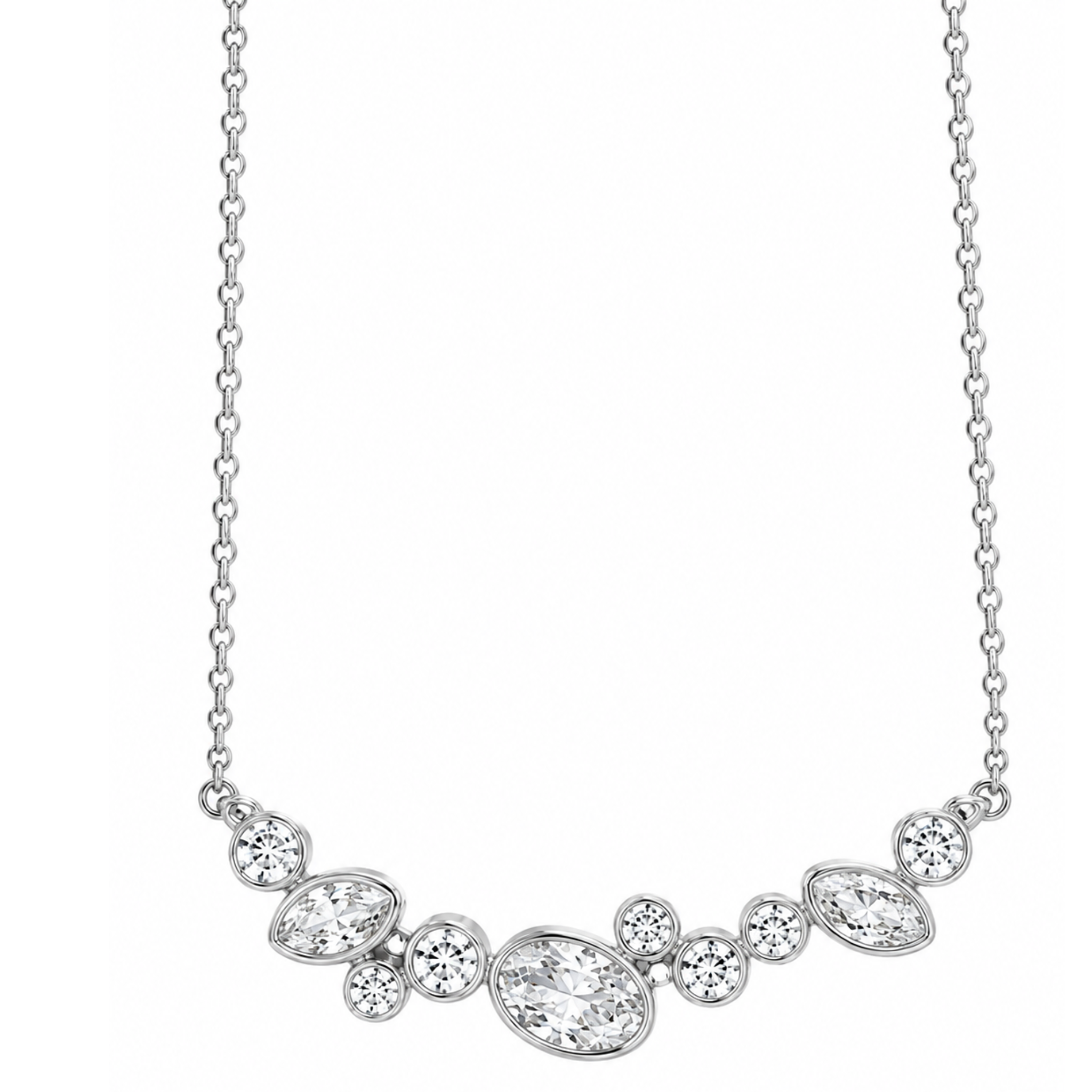 Oval bar all around necklace