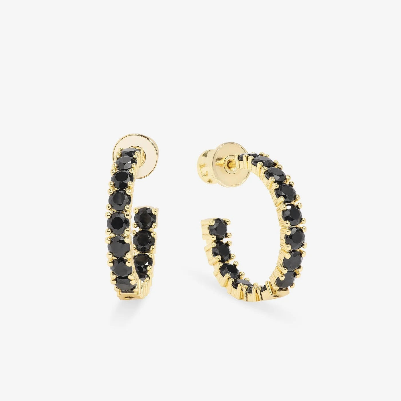 Heiress Hoops .75" - Gold/Black